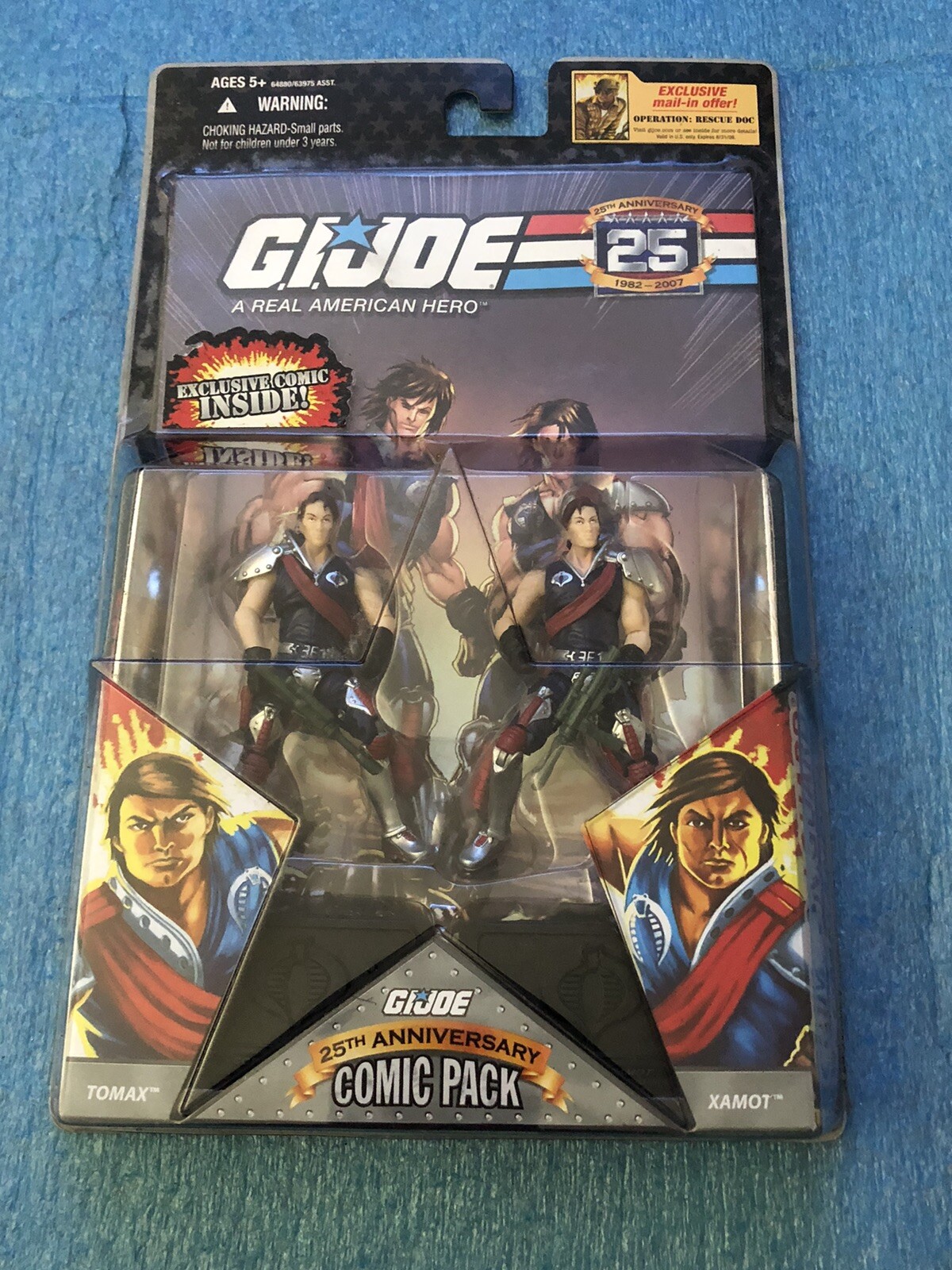 GI JOE COMIC 2 PACK TOMAX & XAMOT 25th Anniversary MOC