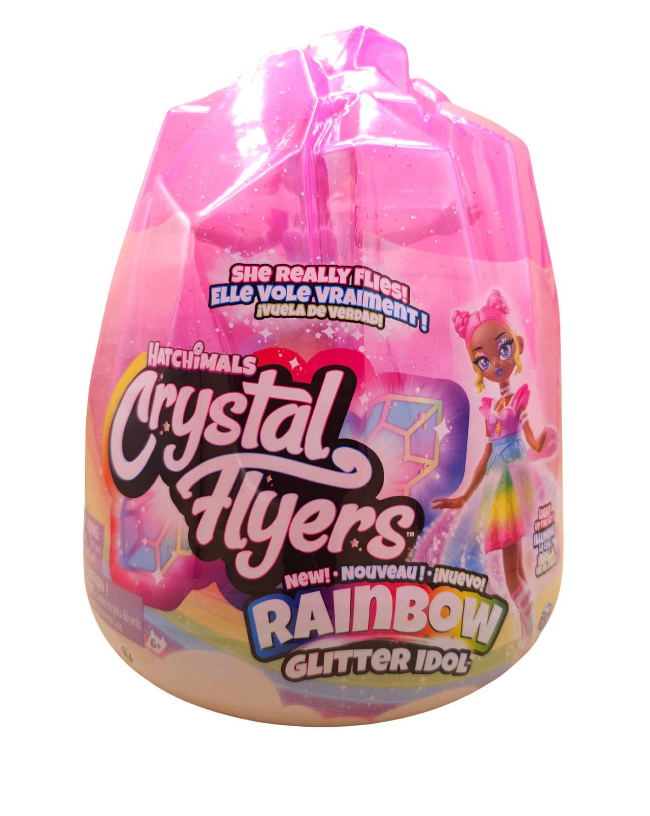 Hatchimals Crystal Flyers Rainbow Glitter Idol Flying Toy Lights Magical Sealed