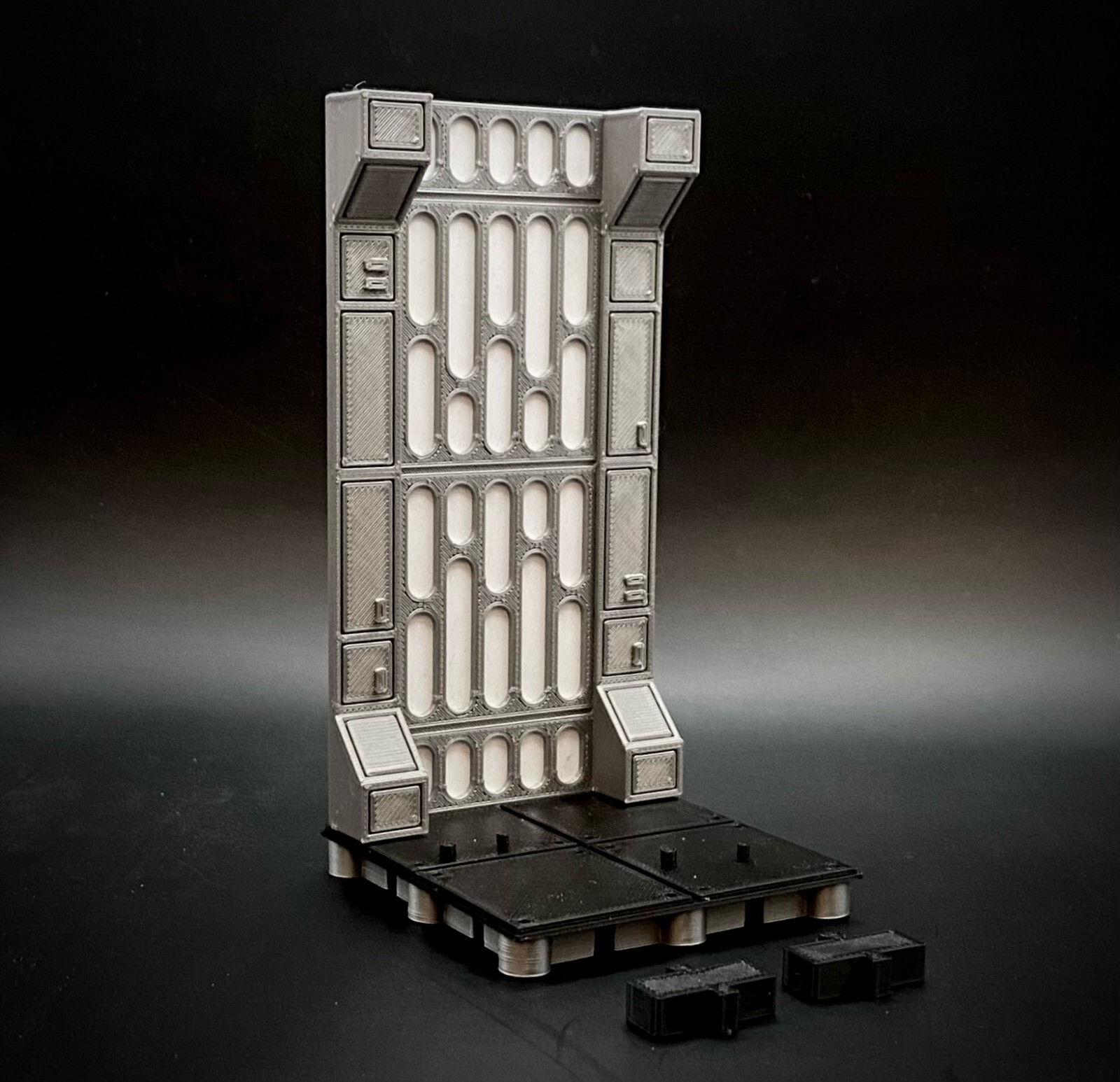 Star Wars inspired wall and diorama figure stand for 3.75&Prime; line (Light Wall)
