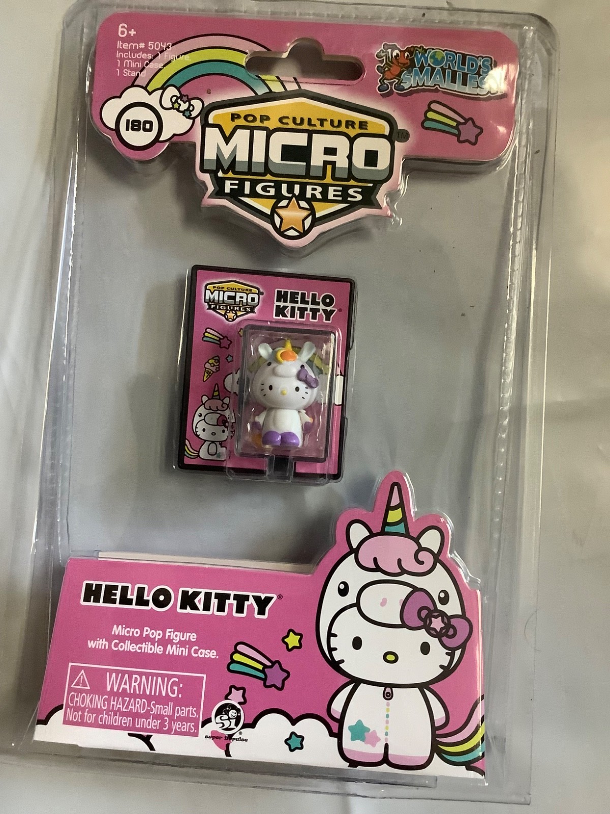 World&rsquo;s Smallest HELLO KITTY IN UNICORN COSTUME Pop Culture Micro Figure Toy New