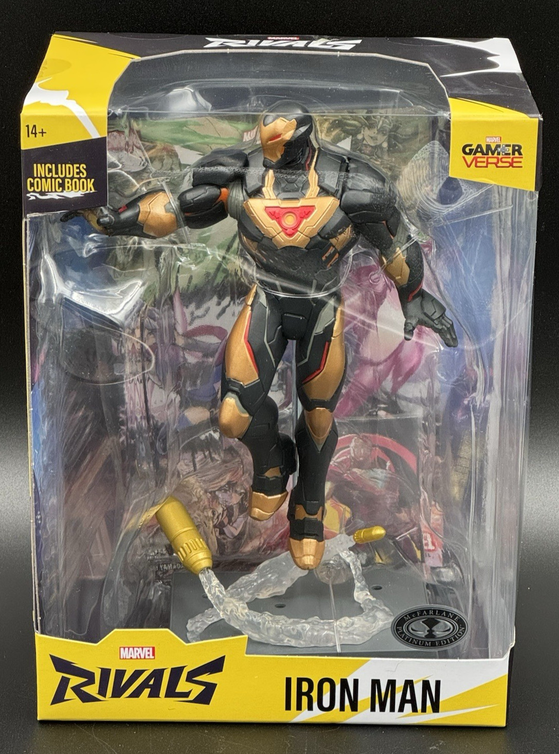 McFarlane Marvel Rivals Iron Man PLATINUM EDITION Black & Gold 1:6 Statue NIB