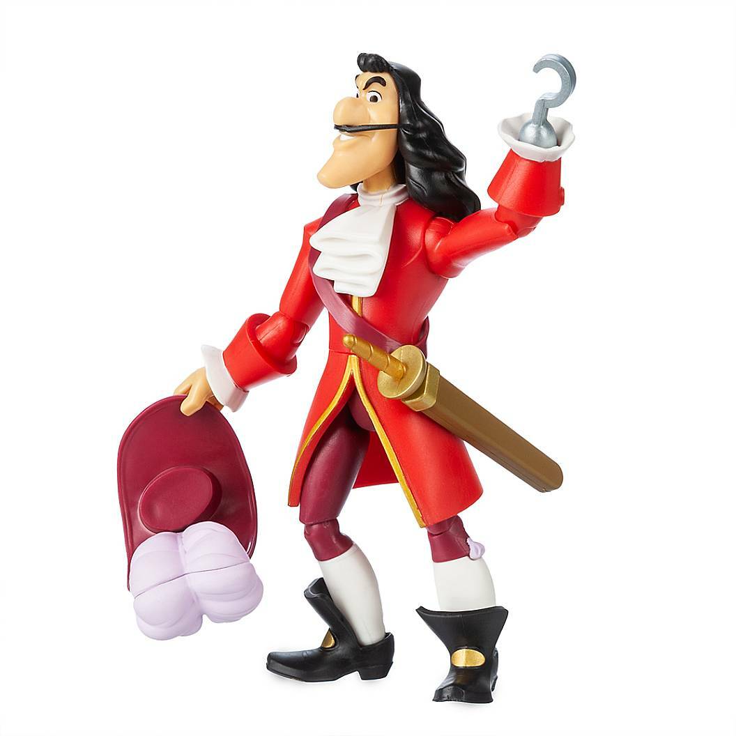 New Disney Store Captain Hook Action Figure Toybox 5.5&Prime; Peter Pan