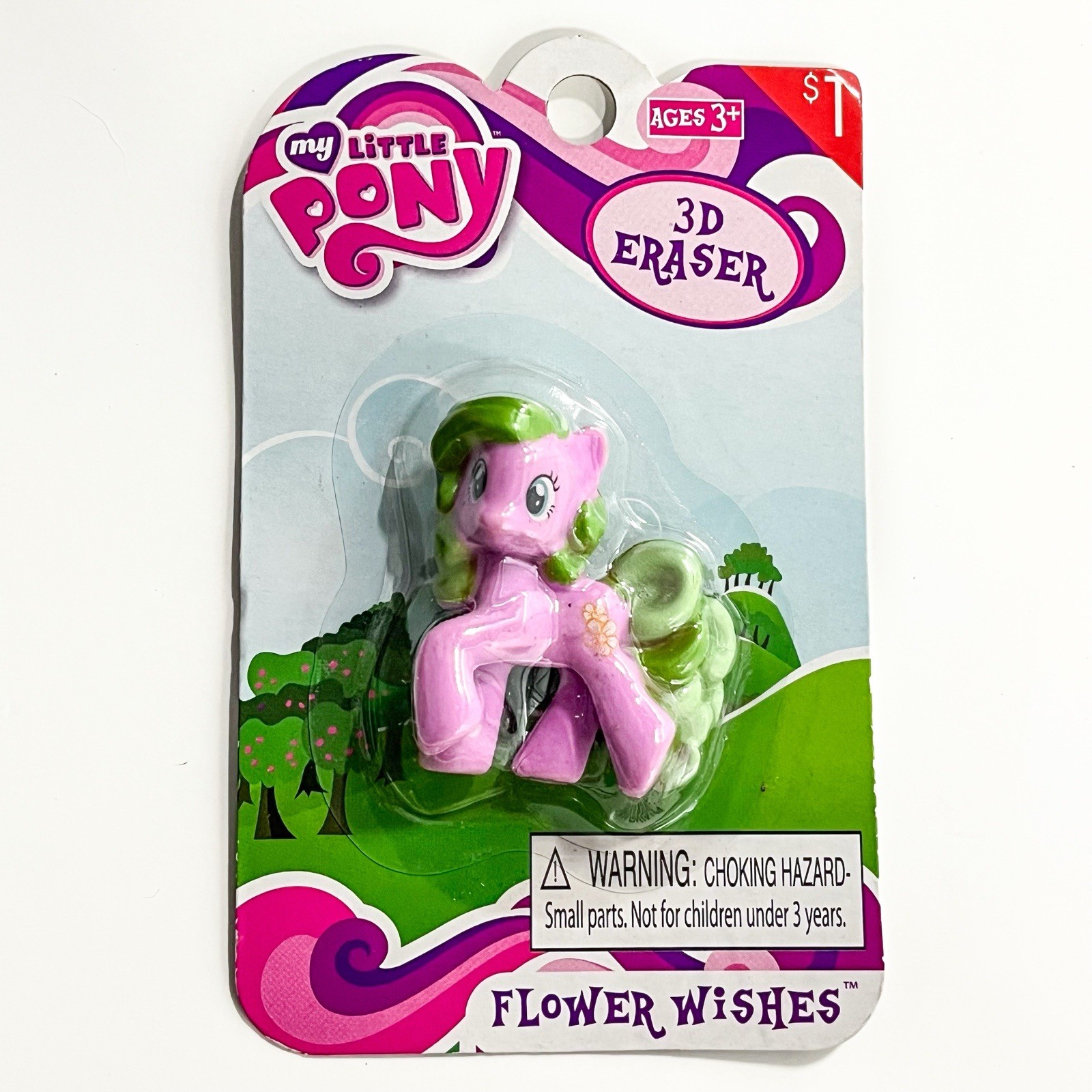 My Little Pony G4 MLP 3D Eraser Figure Rubber Collectible NIB Flower Wishes NOS