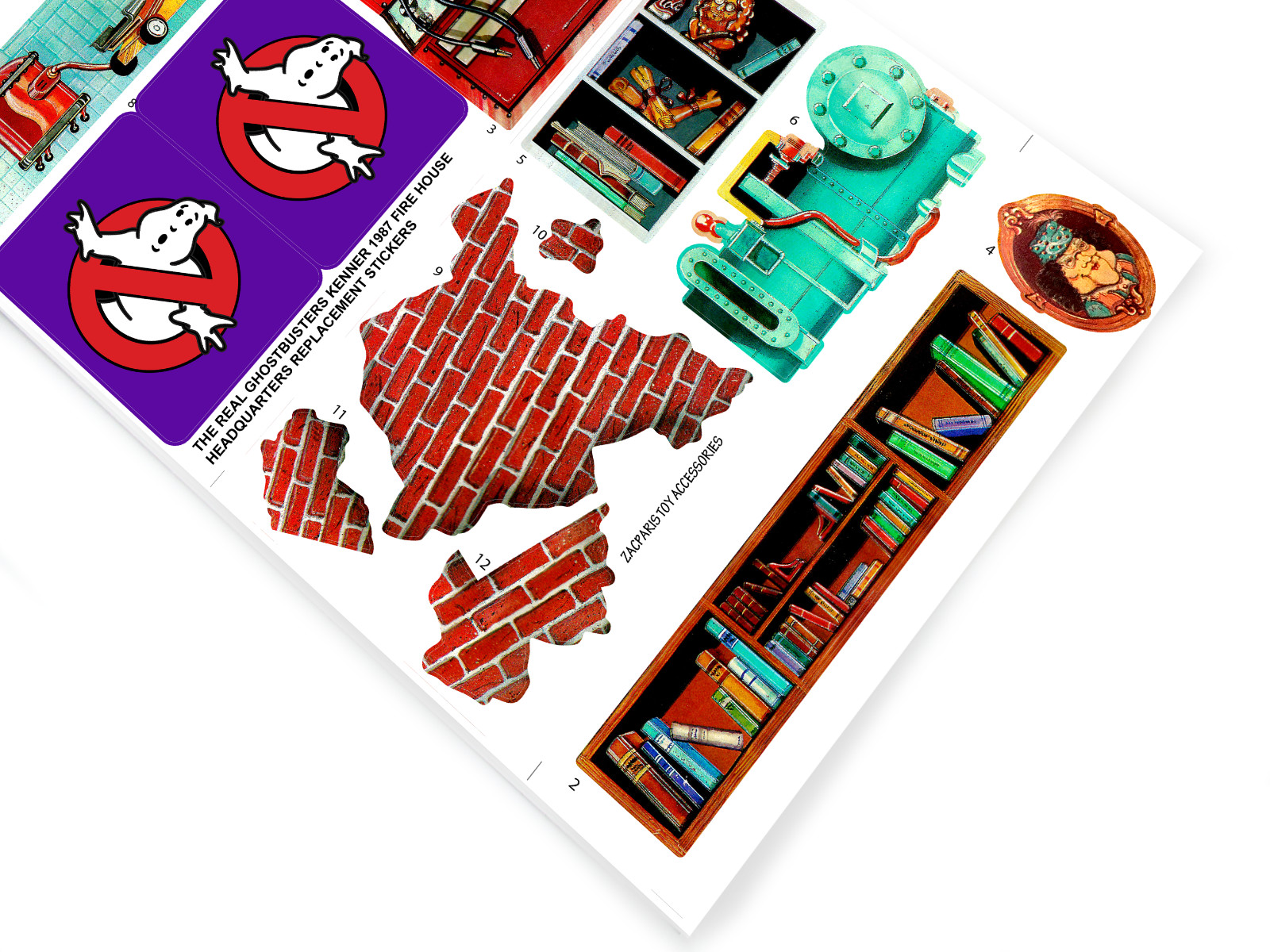 Replacement Stickers for kenner Fire House THE REAL GHOSTBUSTERS – Nice!