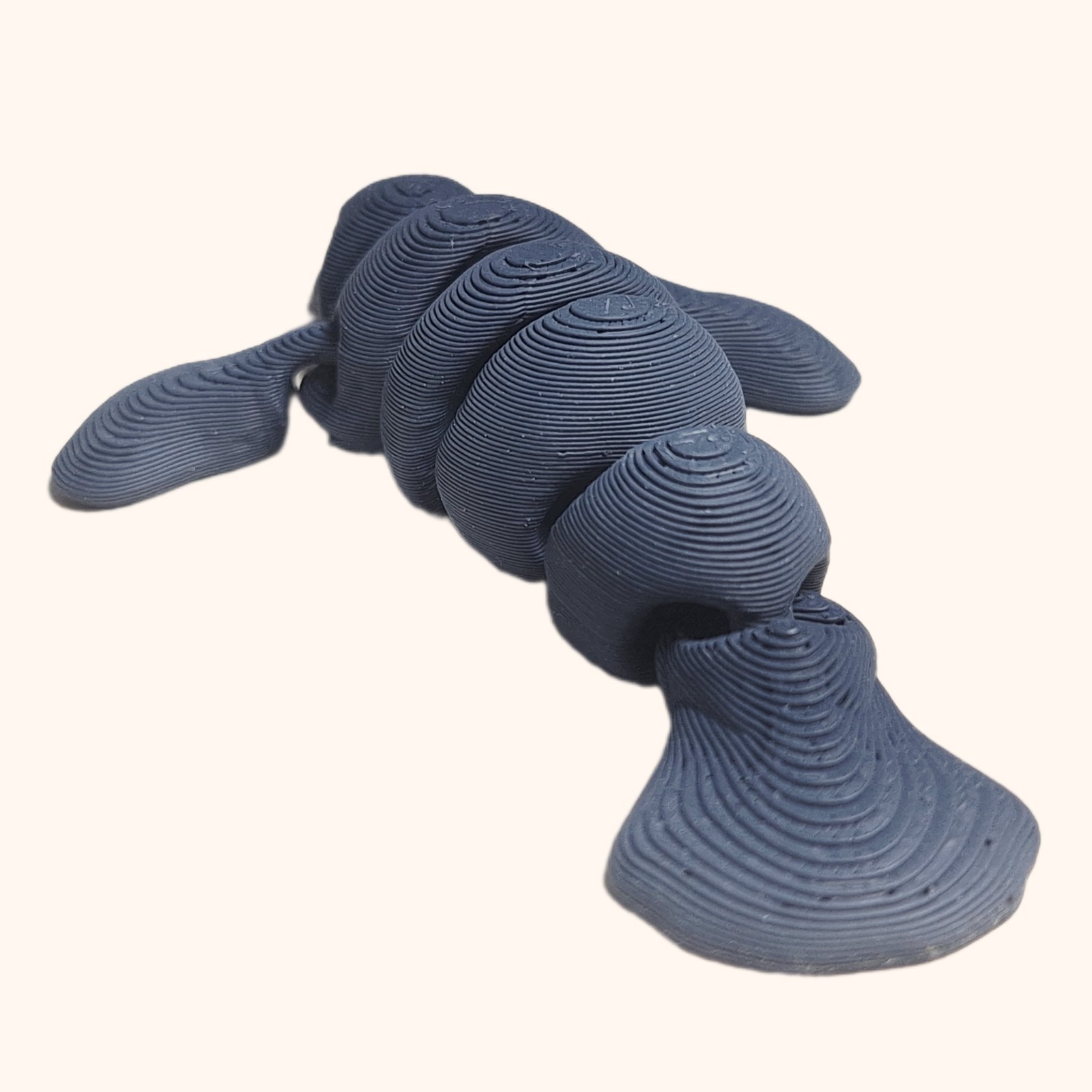 FlexiMech Micro Manatee 3d Printed 1.5&Prime; Flexible Articulated Fidget Toy