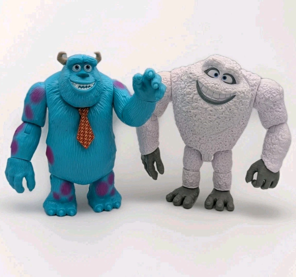 Monsters University Inc Action Figures Lot Sulley & Abominable Snowman 10” Pixar