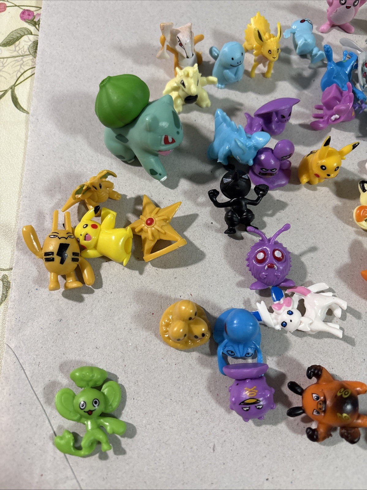 Pokemon Miniature Mini Tiny Figures Lot of 82 Toys Assorted 1 Inch Tall