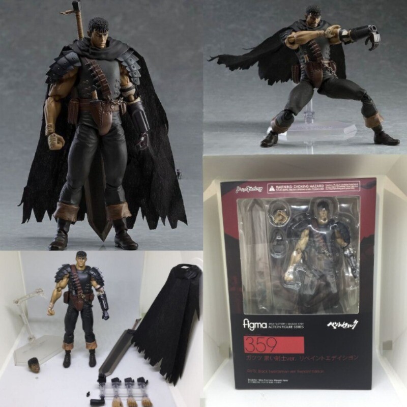 Berserk Guts Black Swordsman Ver. Figma 359 PVC Action Figure Model Toy