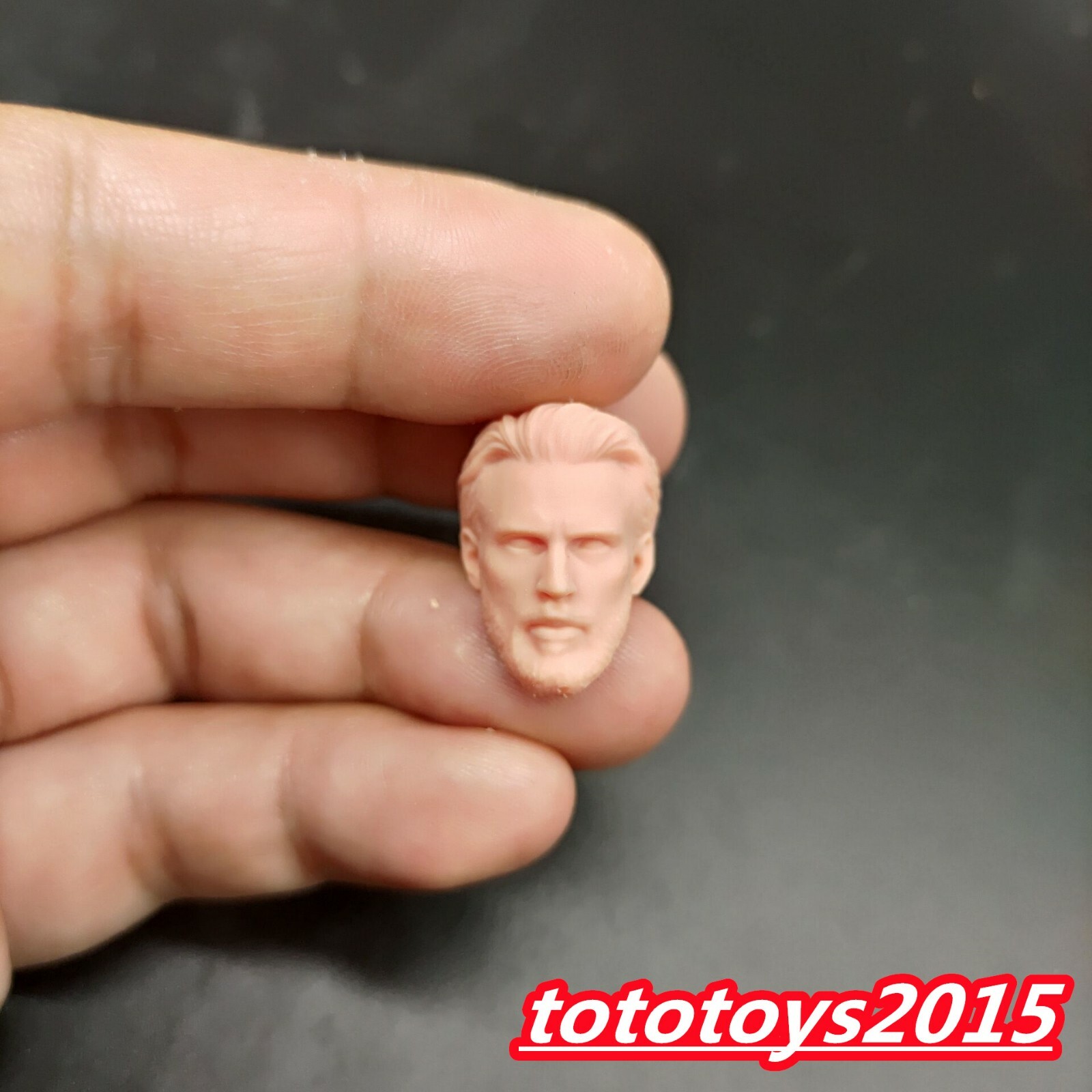 DIY 1:12 Captain America Chris Evans Bearded version Head Sculpt Model Toy Gifts