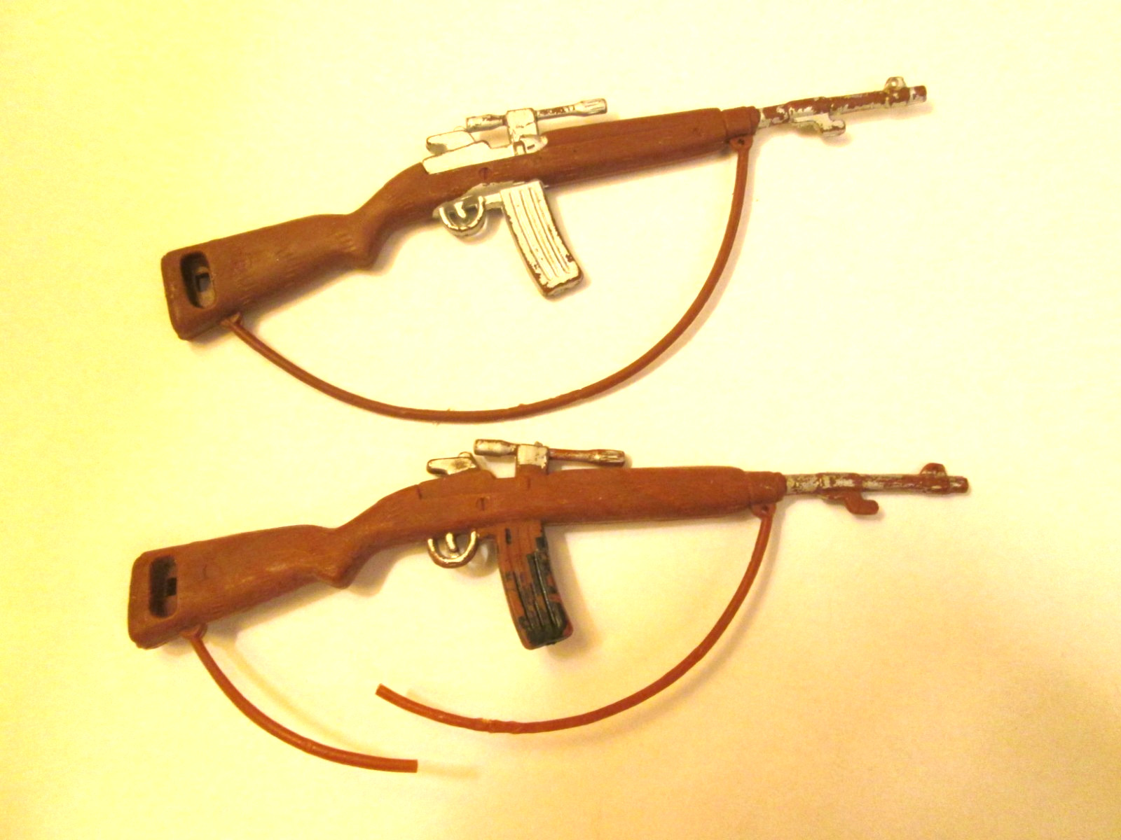 2 Hasbro G.I. Joe Adventure Team M1 Scoped Carbine Rifle with Straps
