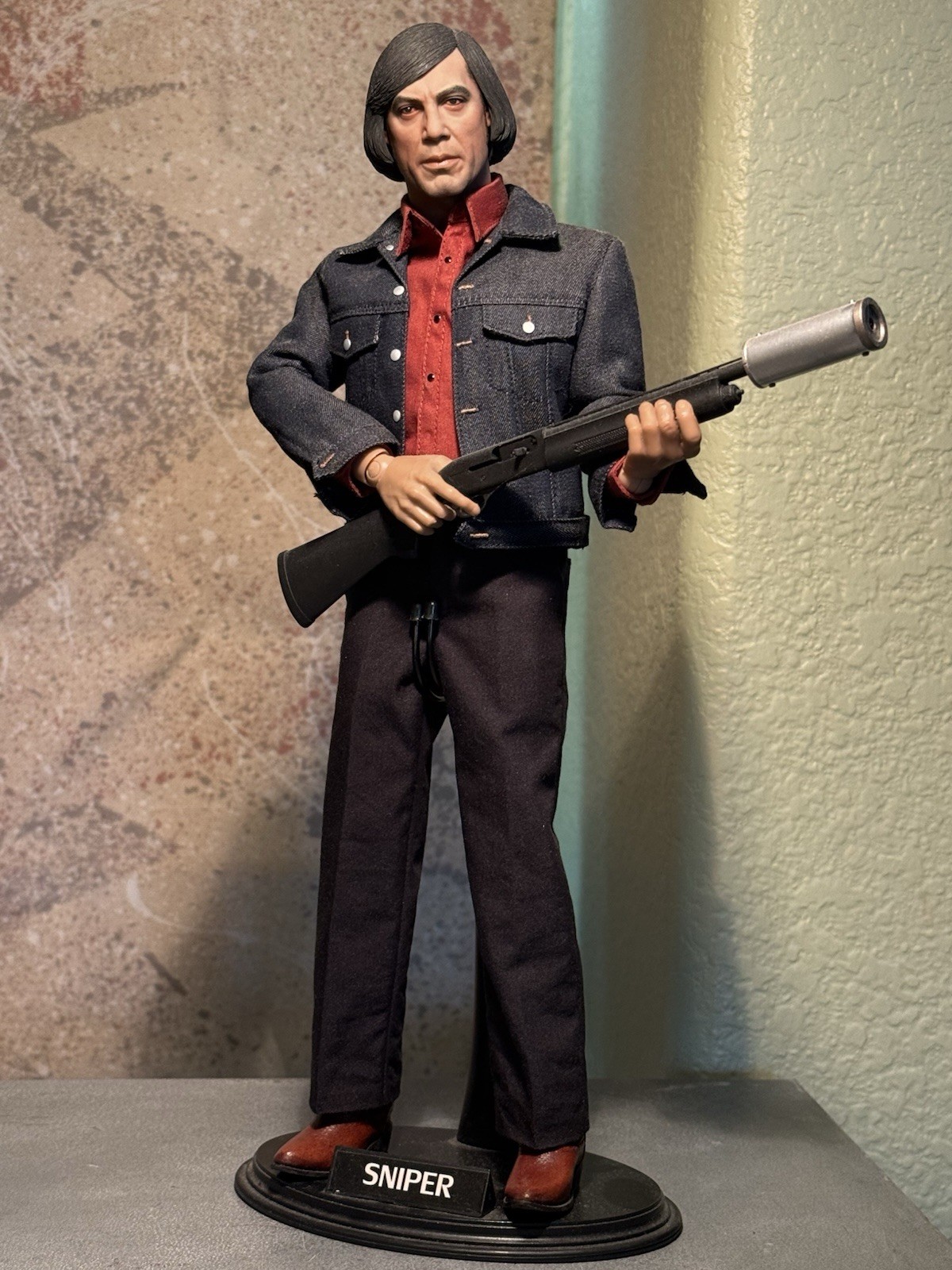 Super Rare Custom Iris Balloonman Anton Chigurh No Country For Old Men 1/6Figure
