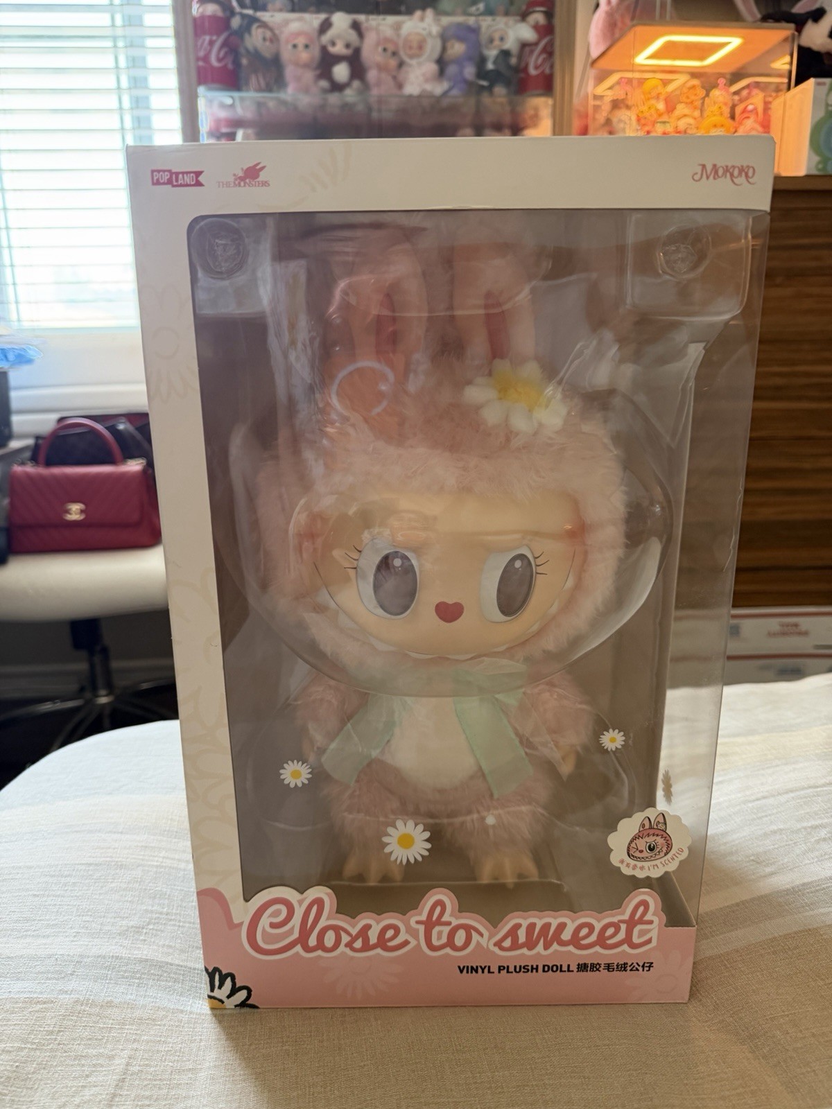 Pop Mart Labubu Mokoko Close to Sweet Vinyl Plush Big Doll Pink AUTHENTIC