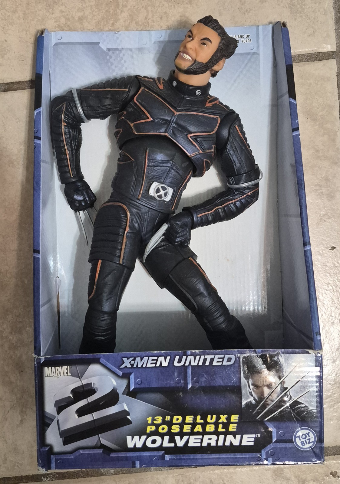 Toy Biz X-Men United Wolverine 13&Prime; Poseable Action Figure Comic Book Heroes