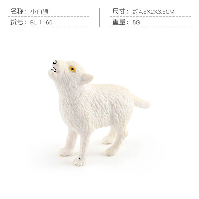 10pcs Simulation Wolf Wild Animal Figurines Wolf Ornaments Model Landscape Decor