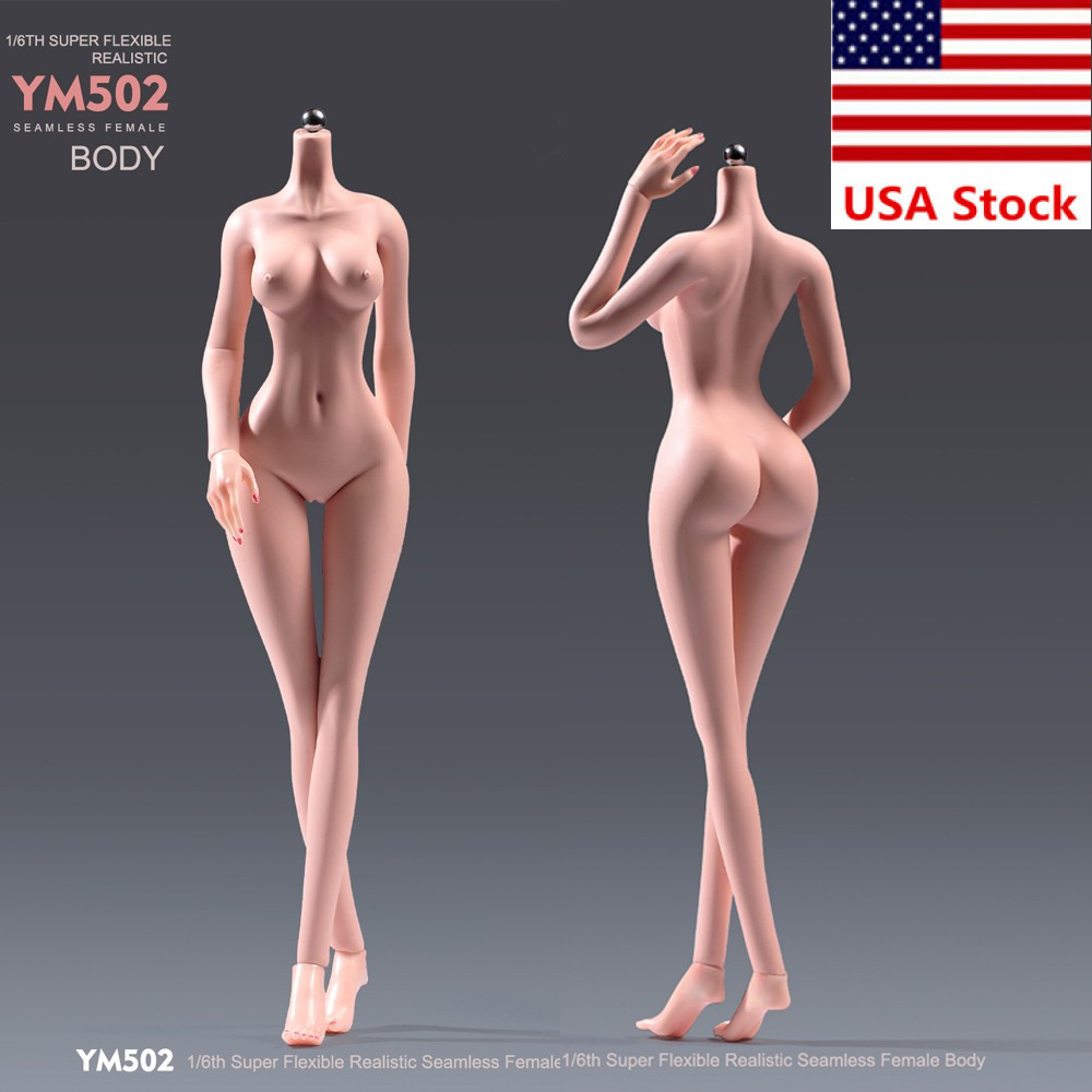 YM502 1/6 Female Normal Skin Body Large Breast Thin Waist 12&Prime;Figure w/ Details