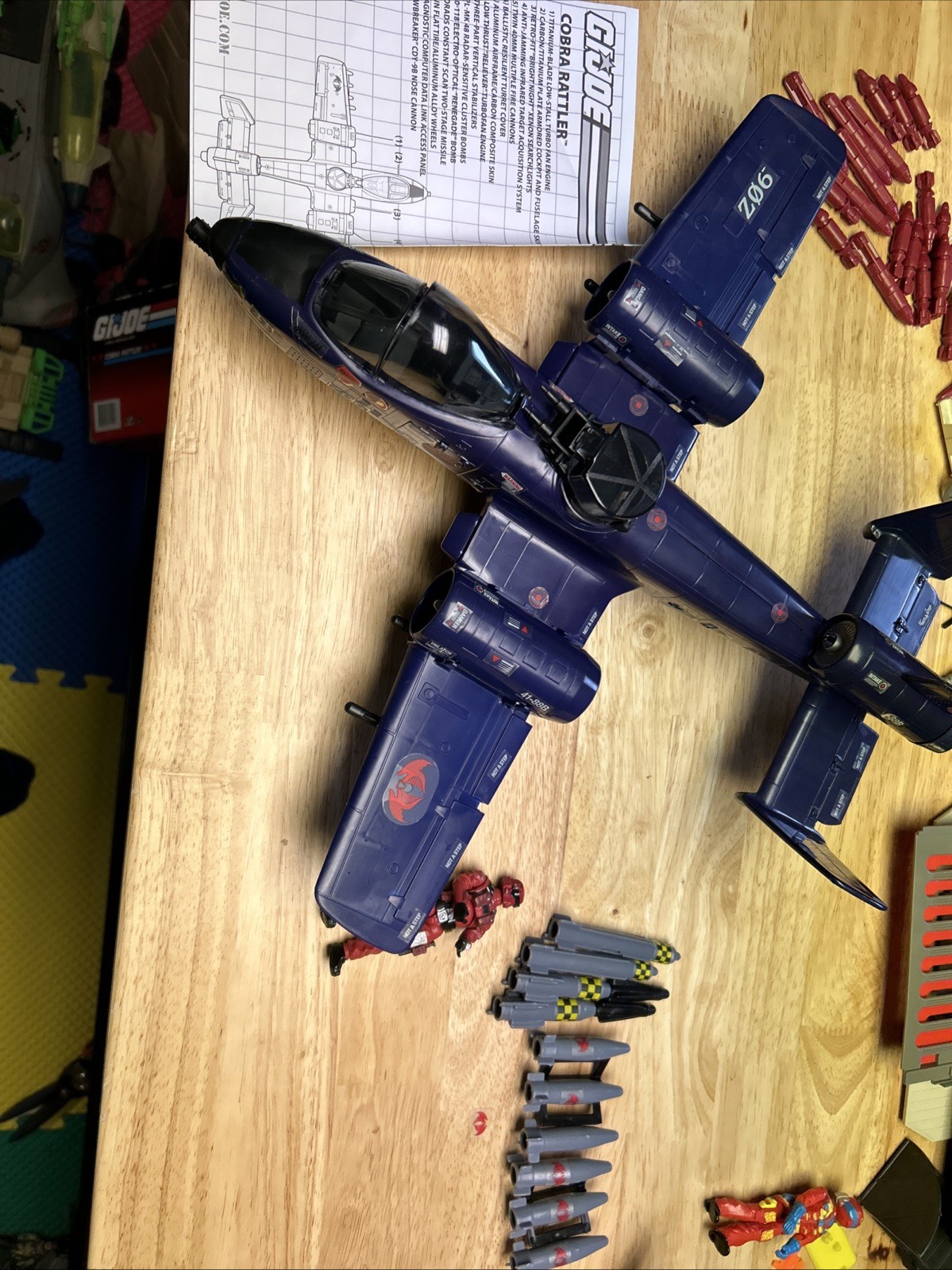 GI Joe Cobra Rattler 25th Target Exclusive With Wild Weasel A-10 Open *ML