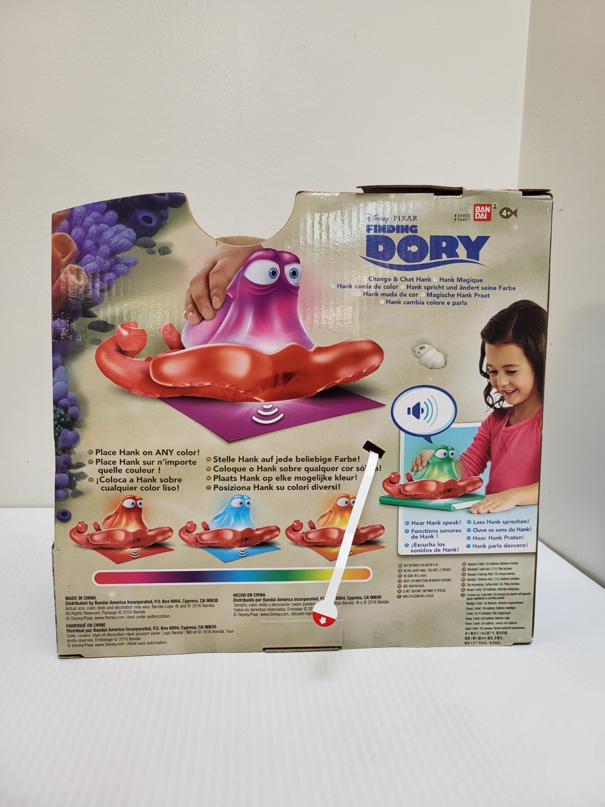 2016 Disney&rsquo;s Finding Dory Change & Chat Hank Light-up Color Changing & Sounds