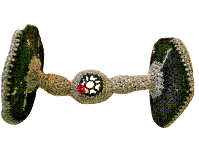 Star Wars Crochet TIE Fighter Ship Toy 10&Prime; L Hand Made Space Decor
