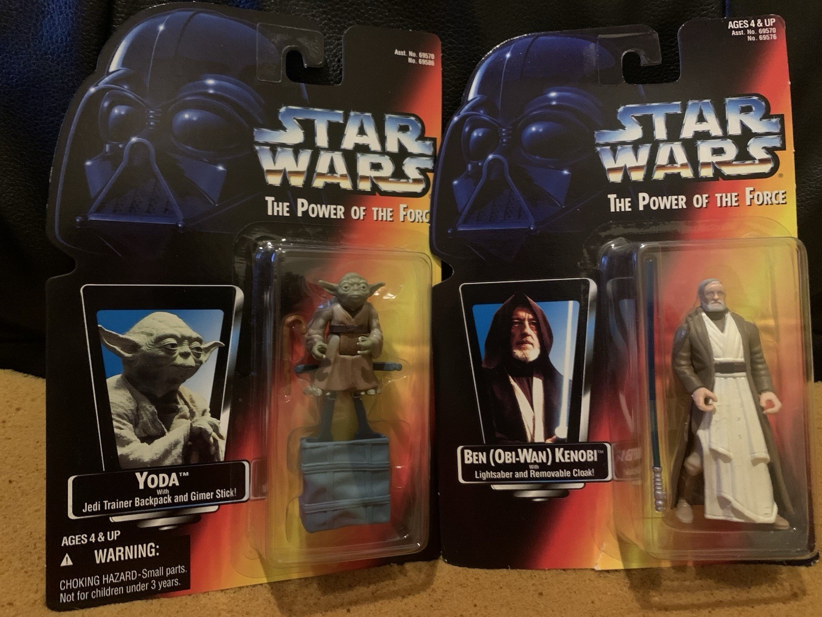 New In Box Lot Of 2 Star Wars POTF Yoda And Ben (Obi-Wan) Kenobi