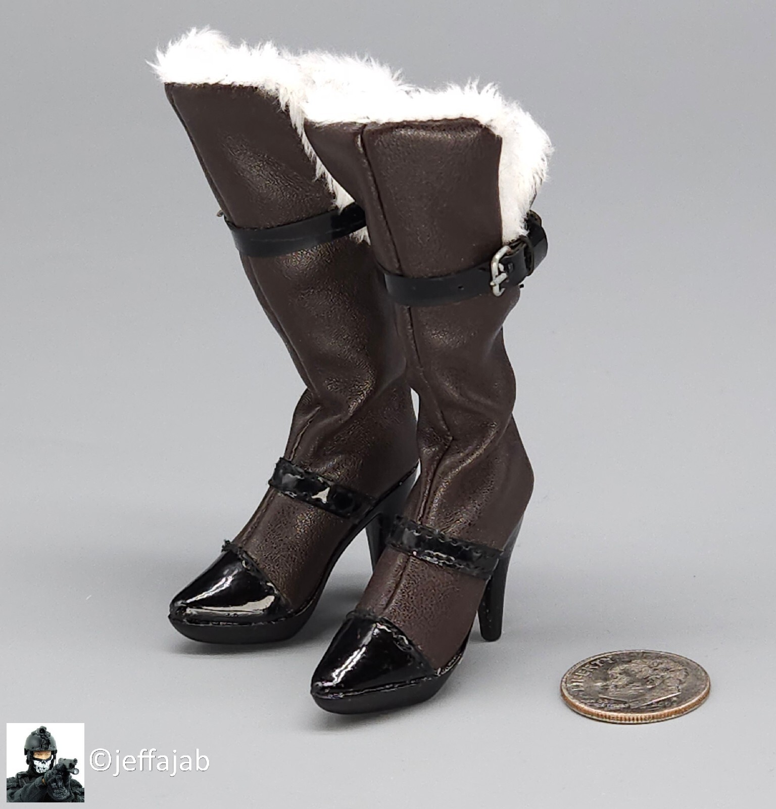 1:6 Flagset Female Red Alert Soviet Tank Lt Galina Brown Boots for 12&Prime; Figures