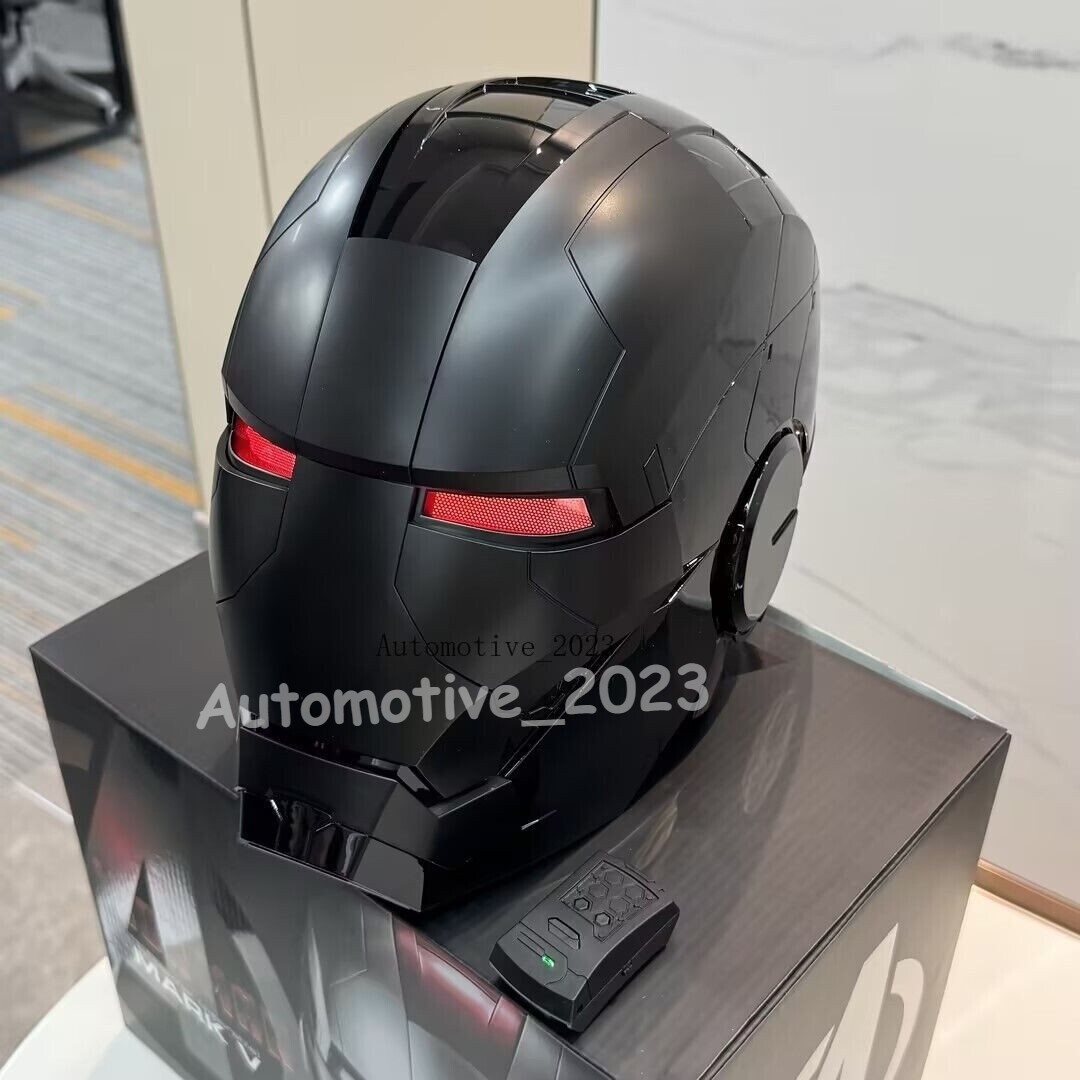 US Iron Man Full Black MK5 Helmet Autoking Wearable Voice-control Transform Mask