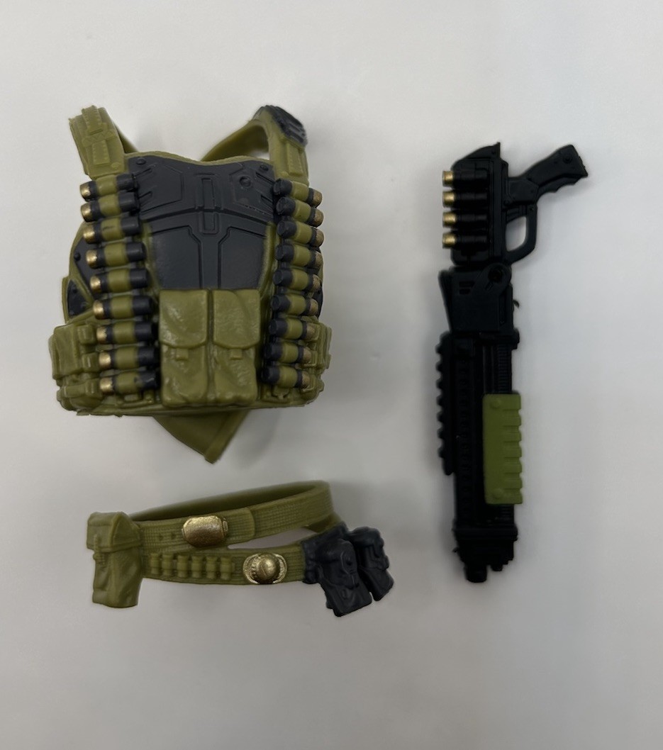 GIJoe Classified Tiger Force Flint Tactical Vest & Belt With Shotgun 1/12 Scale