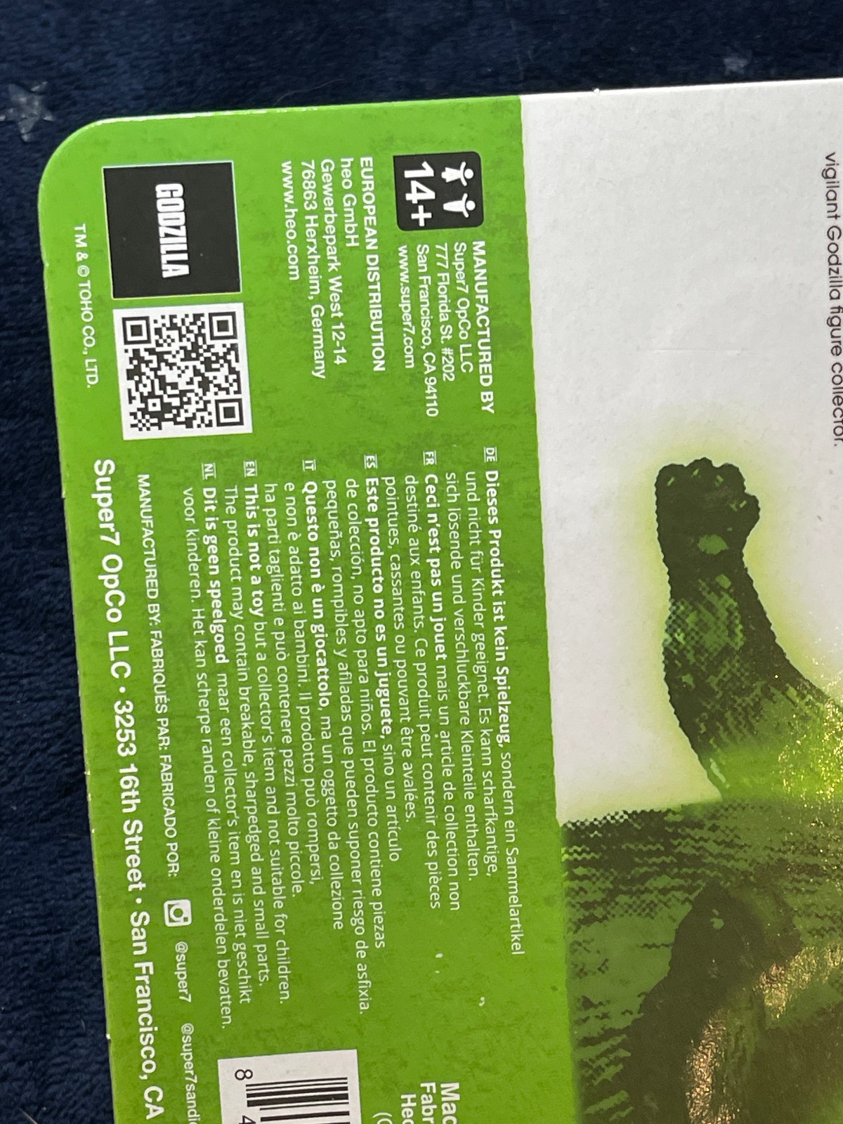 Super7 GLOW-IN-THE-DARK MARUSAN SOFUBI TOHO GODZILLA Vinyl Figure UNPUNCHED MOC