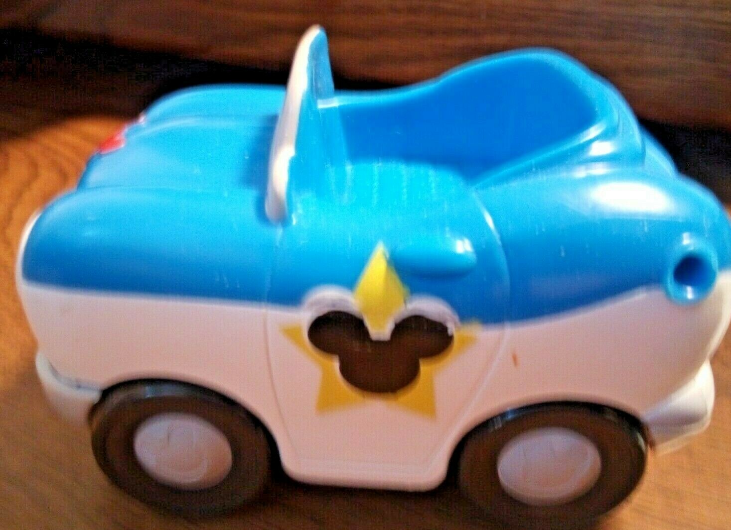 4&Prime; Disney Mickey Police Car Blue White 2010 Mattel Plastic T7152 Fast Free Ship