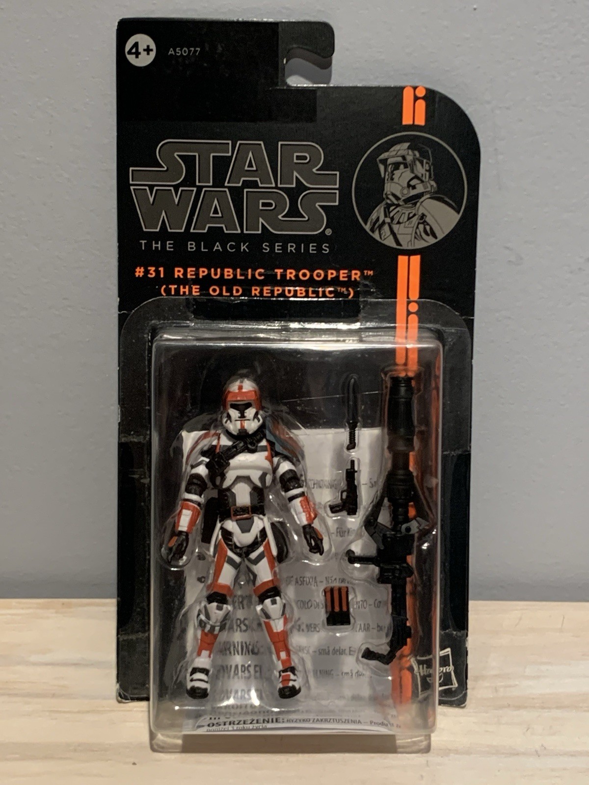 Star Wars 3.75” Hasbro Black Series #31 Republic Trooper Old Republic Sealed