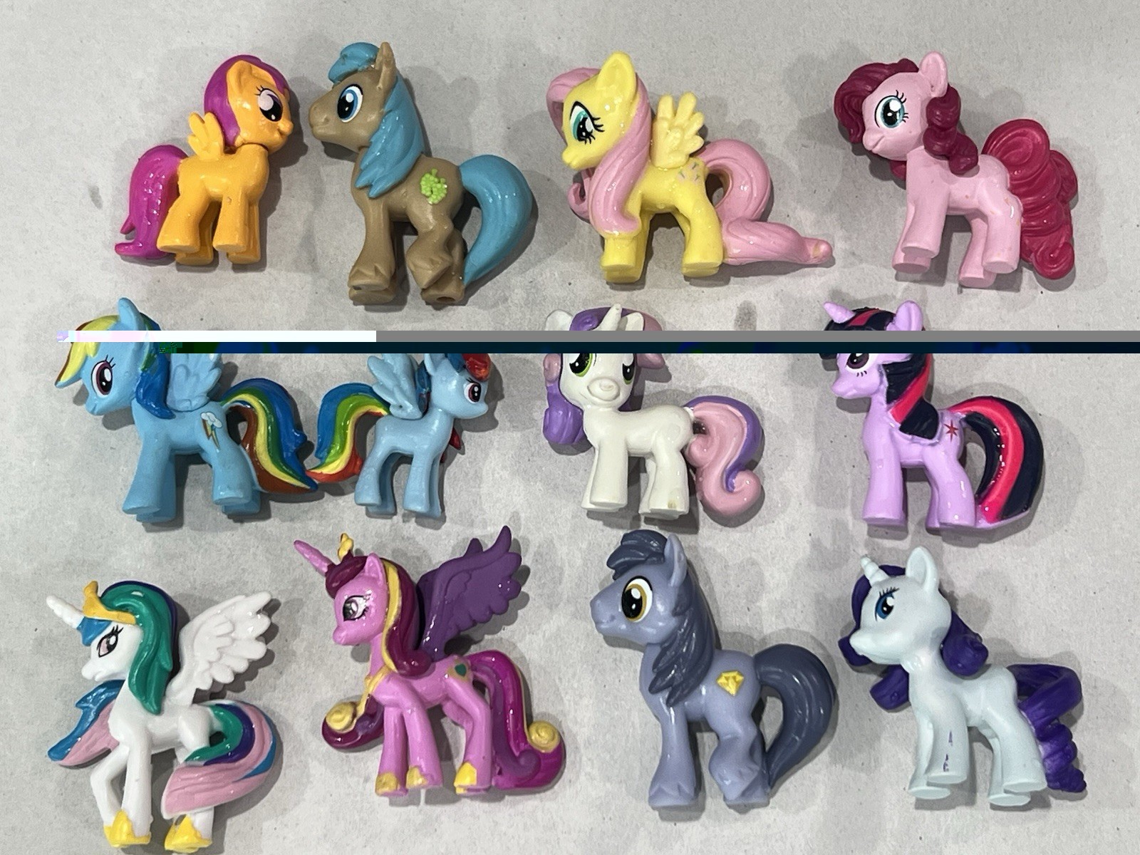 12 MLP Miniature My Little Pony Horse Pegasus Figure Figurine Cake Topper LOT