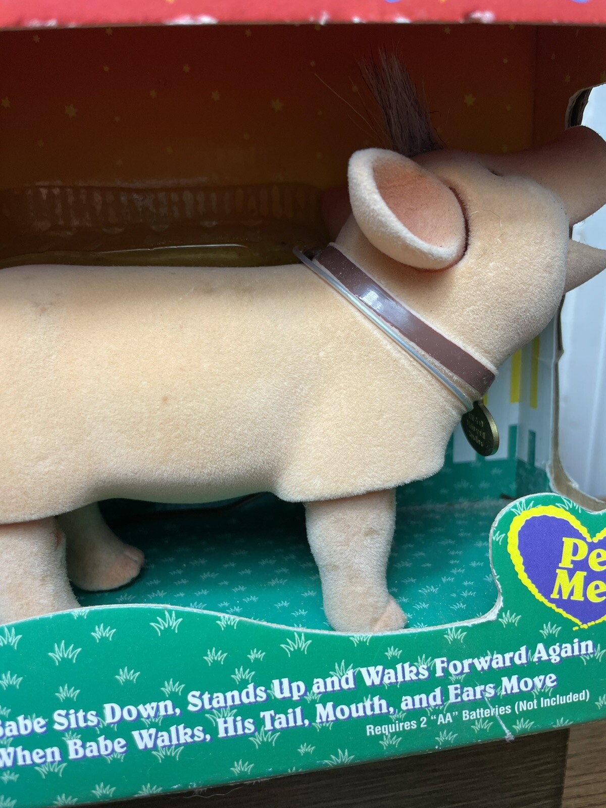 Vintage 90s Babe Remote Control Walk ‘n Sit Pig Toy in Box Babe & Friends Farm