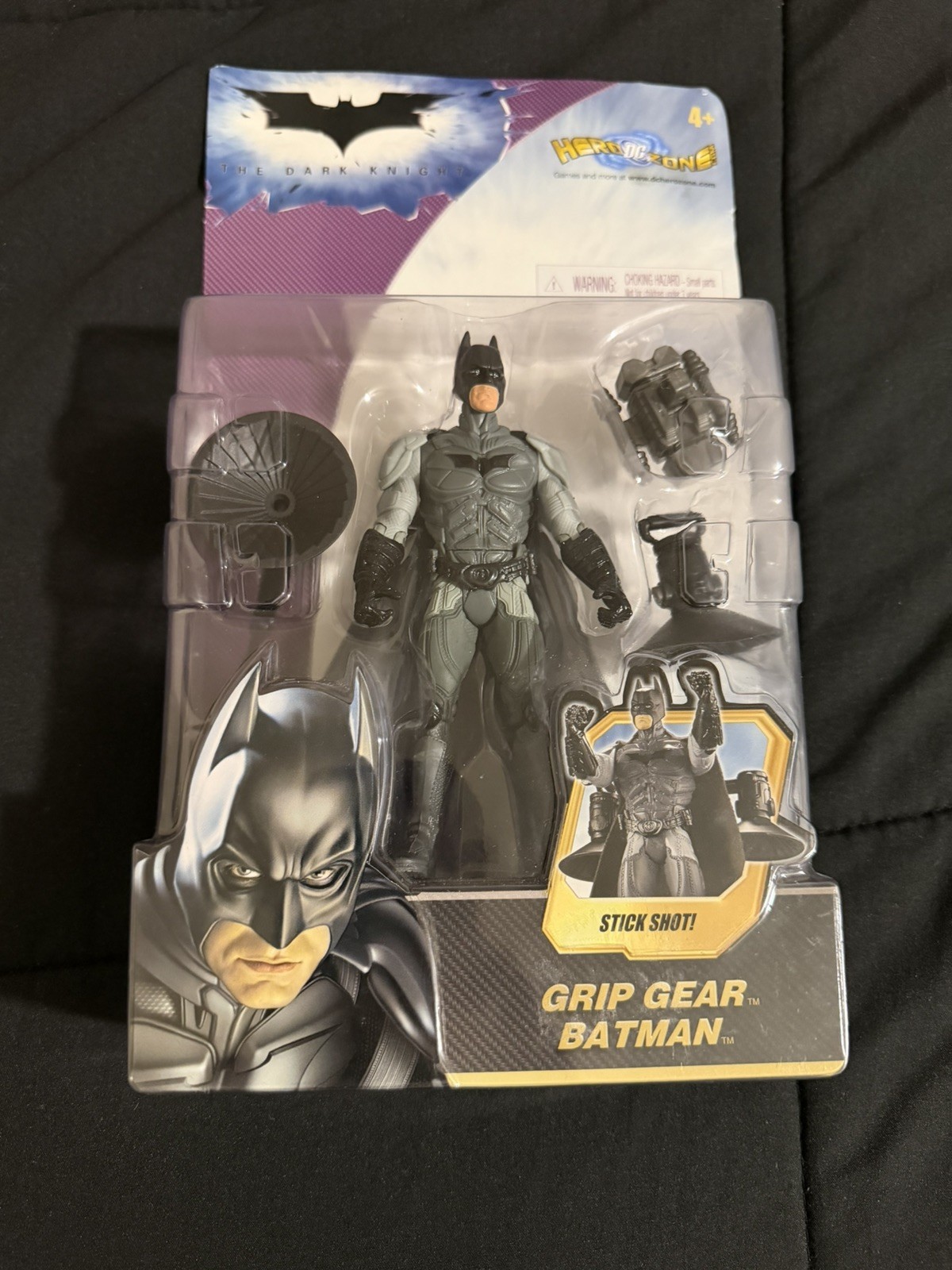The Dark Knight Grip Gear Batman 5.5in. Action Figure Mattel 2008 DC Comics NIB