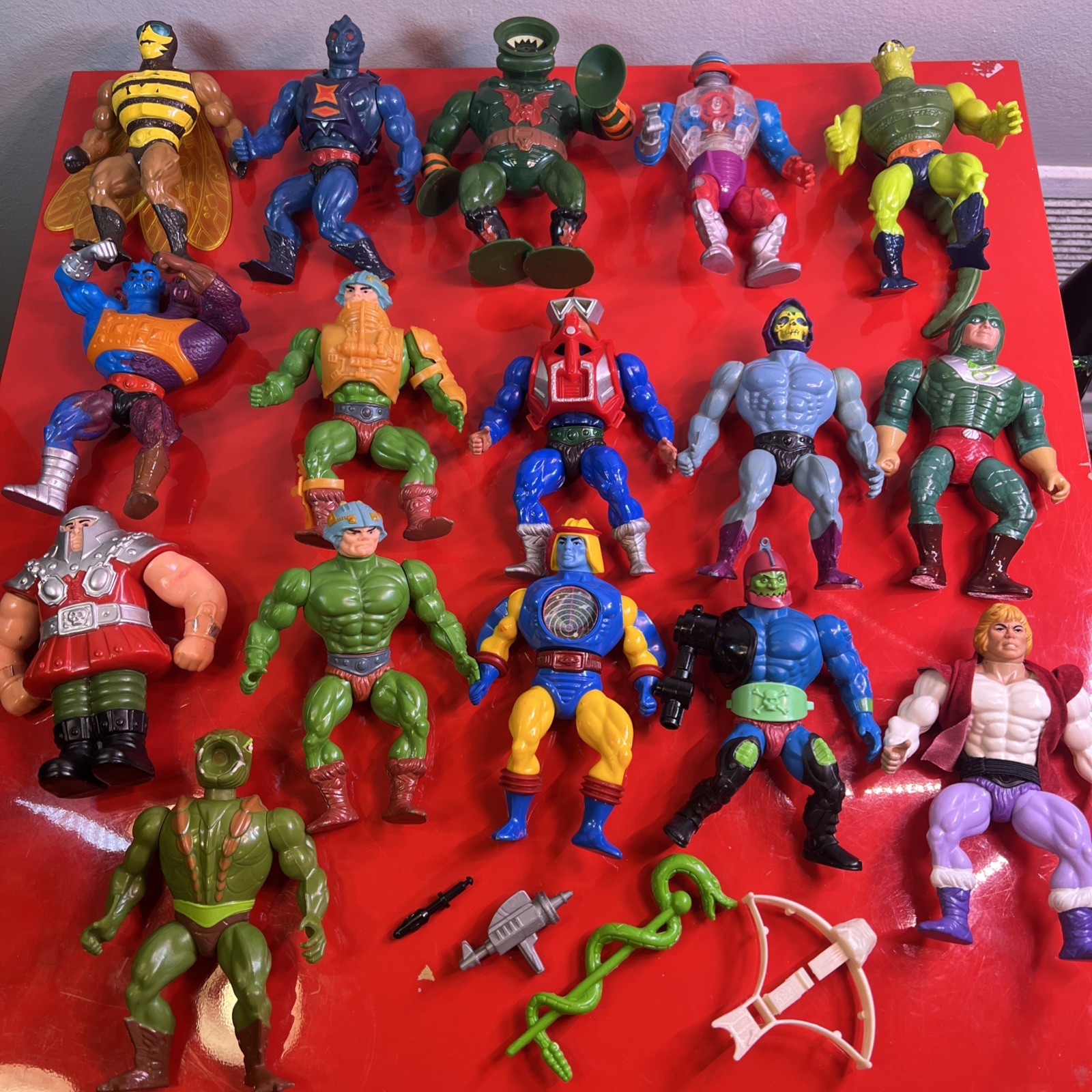 80&rsquo;s Masters of the Universe Action Figures Lot of 16 Vintage MOTU He-Man