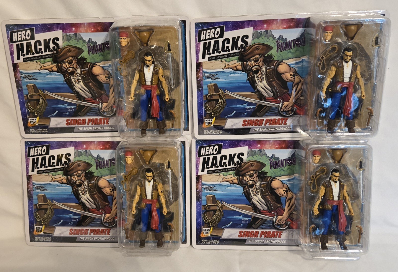 4X Singh Pirate 1:18 Scale Figures – Boss Fight Studio Vitruvian HACKS