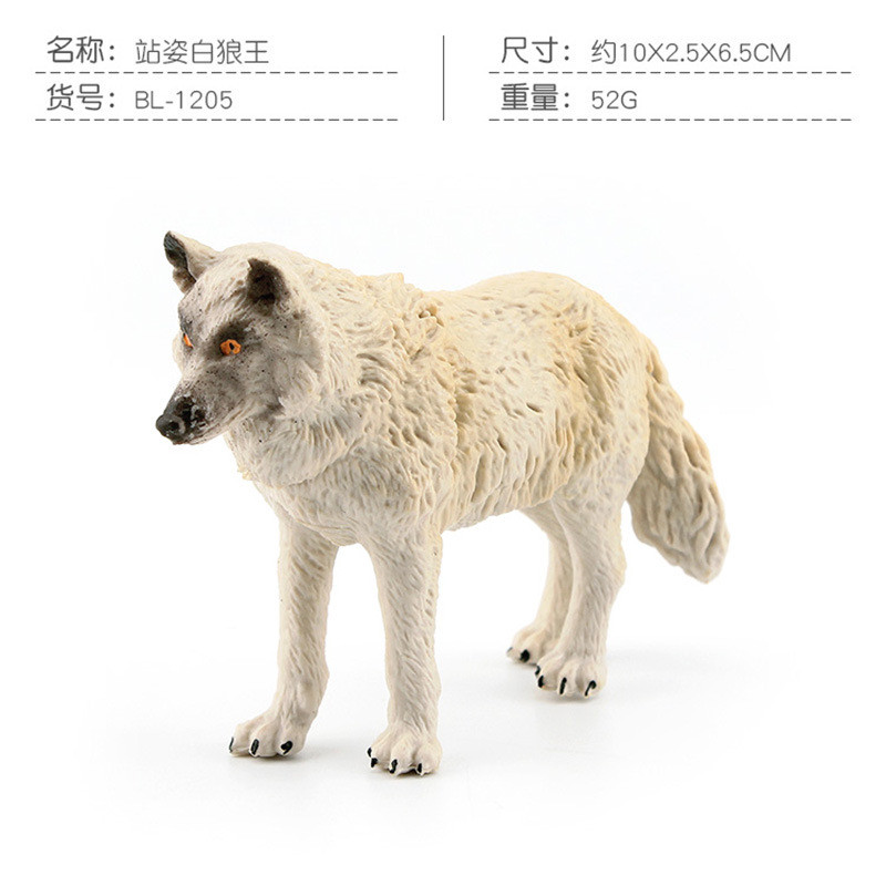 10pcs Simulation Wolf Wild Animal Figurines Wolf Ornaments Model Landscape Decor