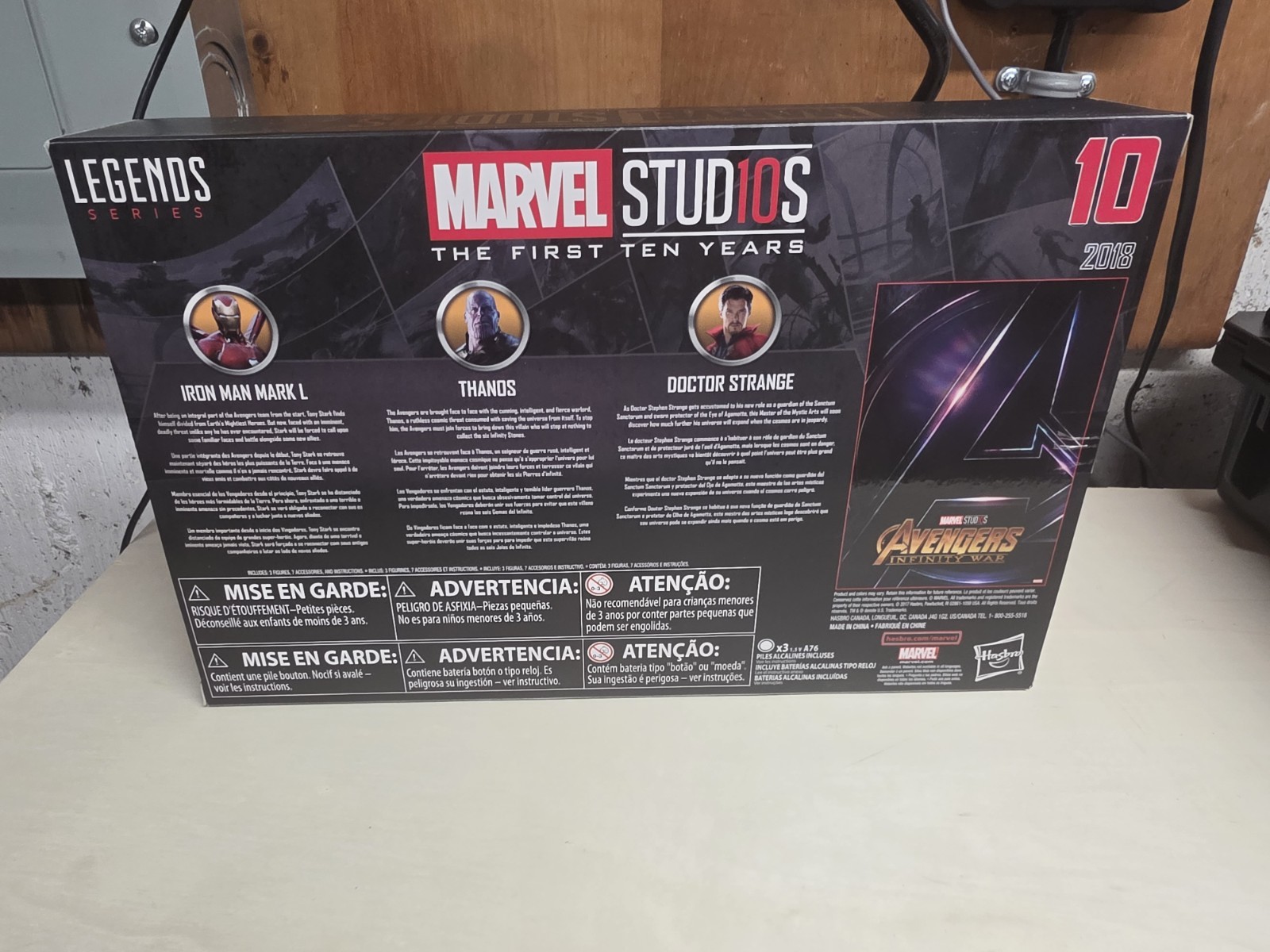 Marvel Legends Studios: 1st 10 Years Avengers: 3 Pack Iron Man Thanos Strange