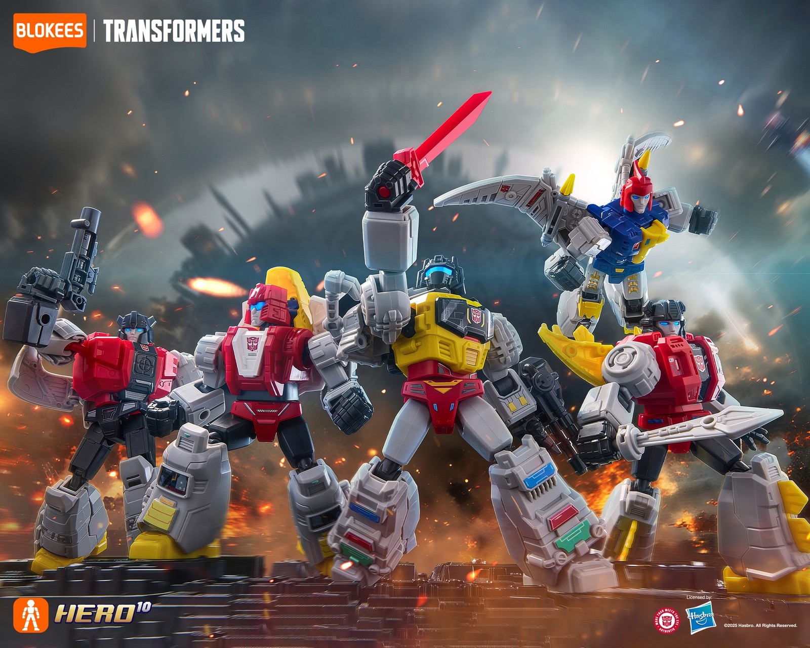 Blokees Transformers G1 Constructicons / Dinobot Action Figure Model Toy Set Kit