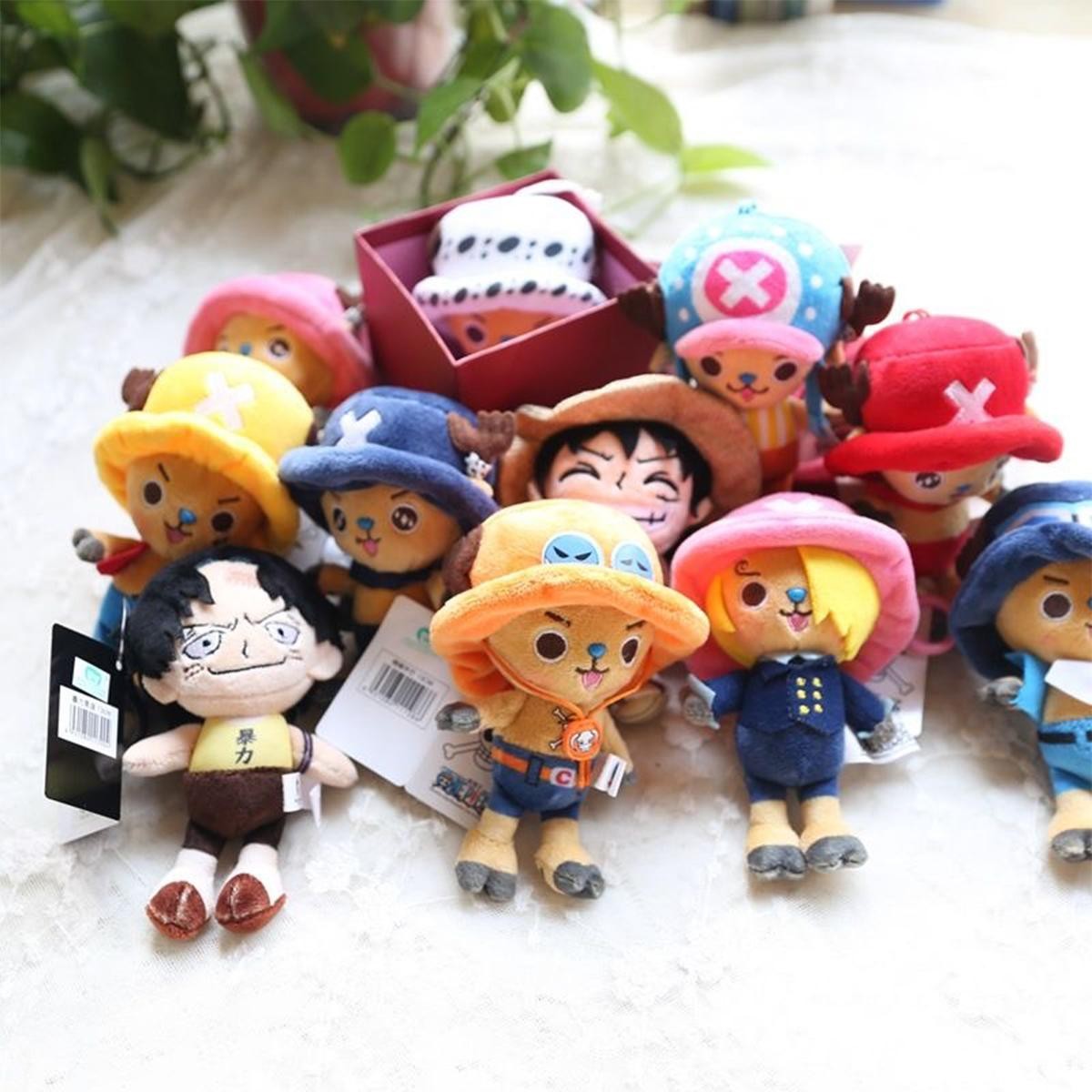 One Piece Chopper Plush Keychain Soft Stuffed Doll 14-30cm Kawaii Anime Toy!