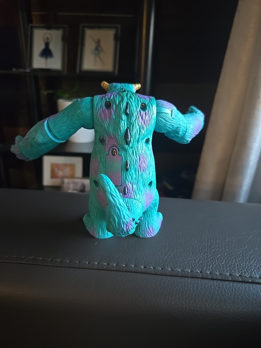 Monsters Inc. 2001 Hasbro Talking Sully Toy Disney Pixar Action Figure Works (S)