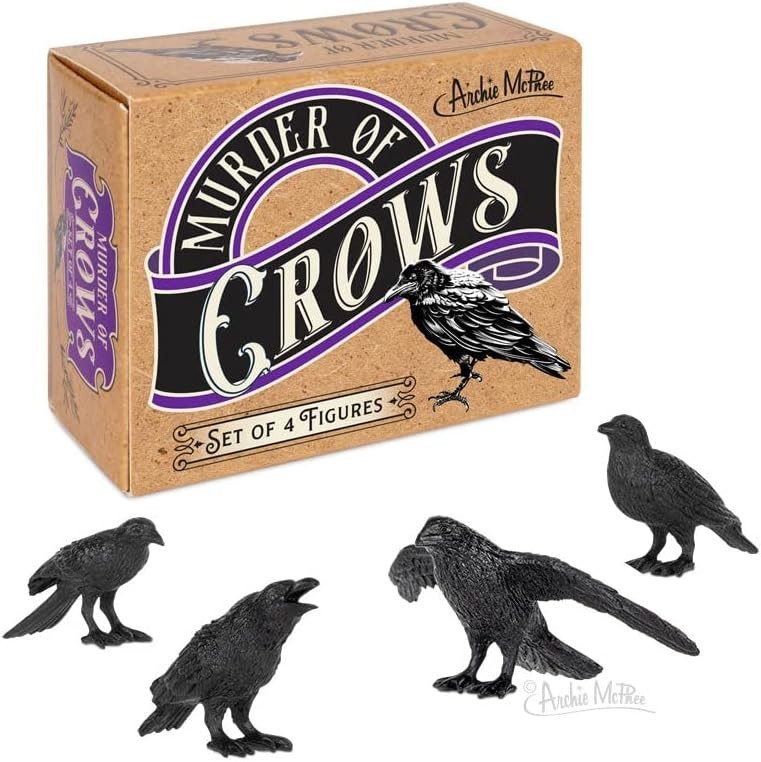 Whimsical Black Crow Figure Set | Perfect Housewarming Gift for All Ages