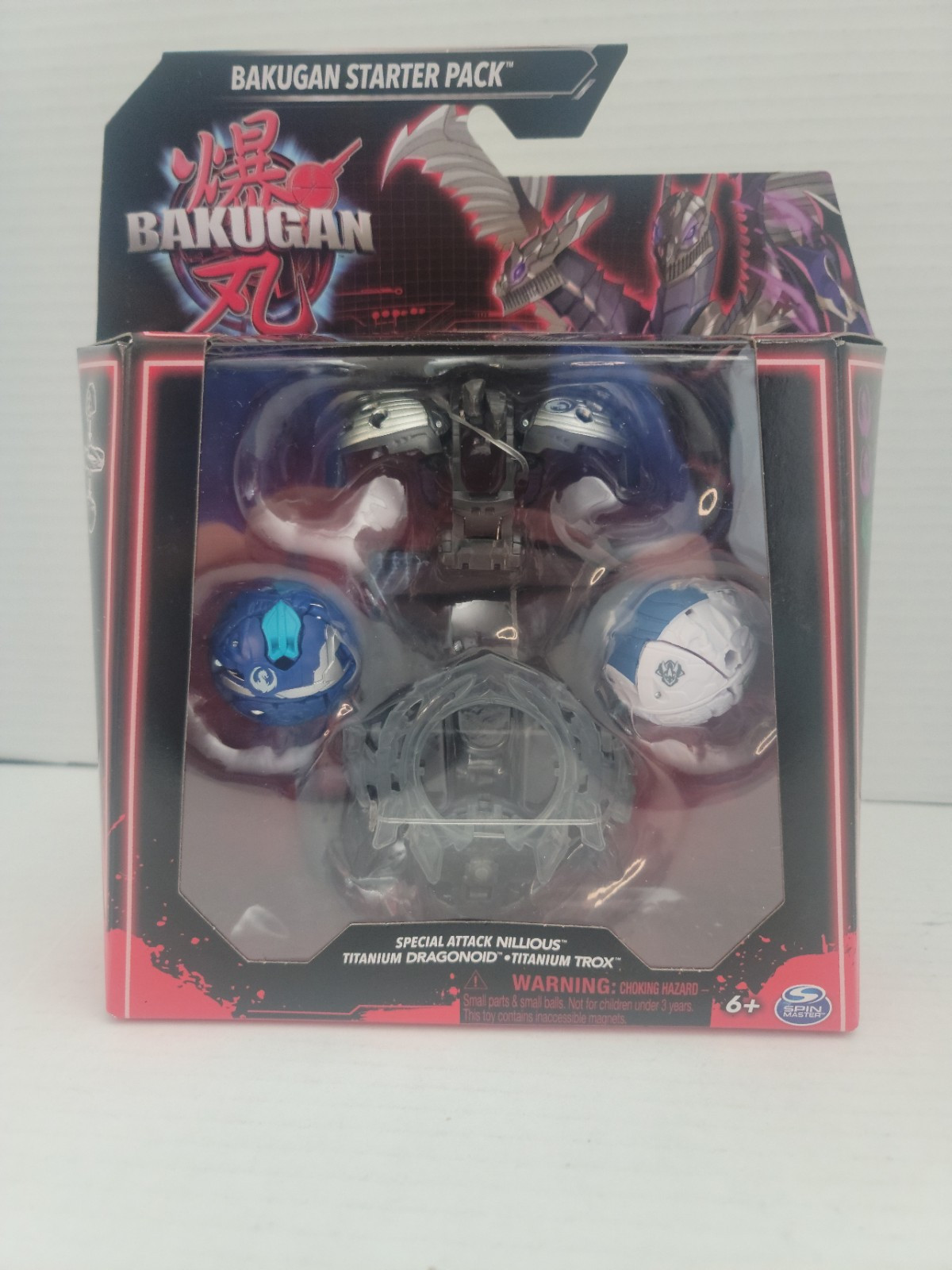 Bakugan Special Attack Nillious with Dragonoid and Trox Starter Pack Figures NIB