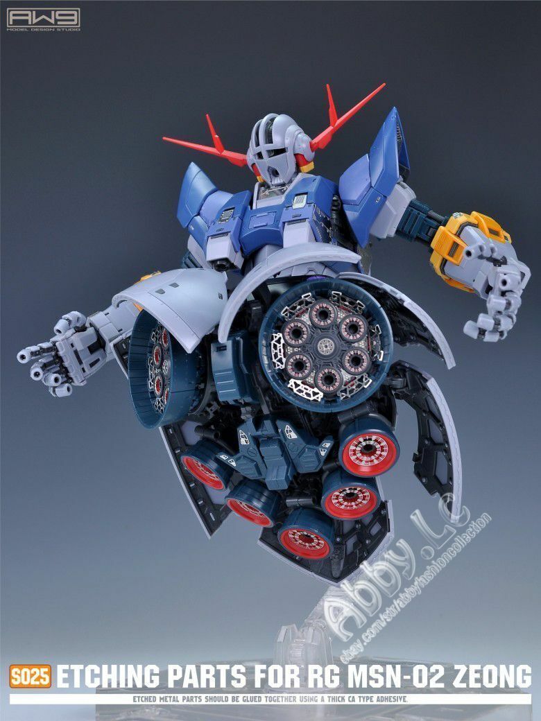 for RG 1/144 Zeong Last Shoot Effect AW9 Metal Detail Etch Part Sheet+Decal S025