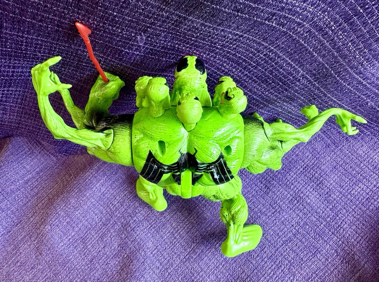 Venom the Madness 7.5&Prime; Green Figure 1996 Toy Biz Marvel Planet of the Symbiotes