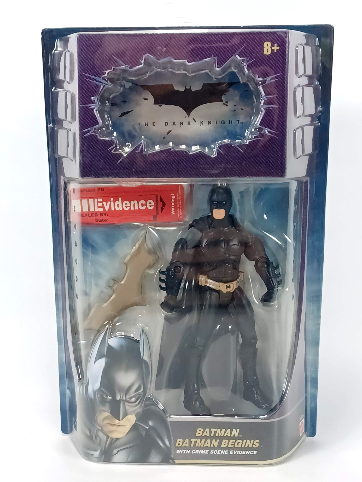 Batman Begins Movie Masters 6&Prime; NIP Dark Knight W Crime Scene Evidence Mattel DCU