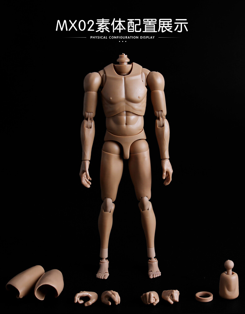 1/6 Scale Super Flexible Male Body Europe Skin Man Standard Action Figure Model
