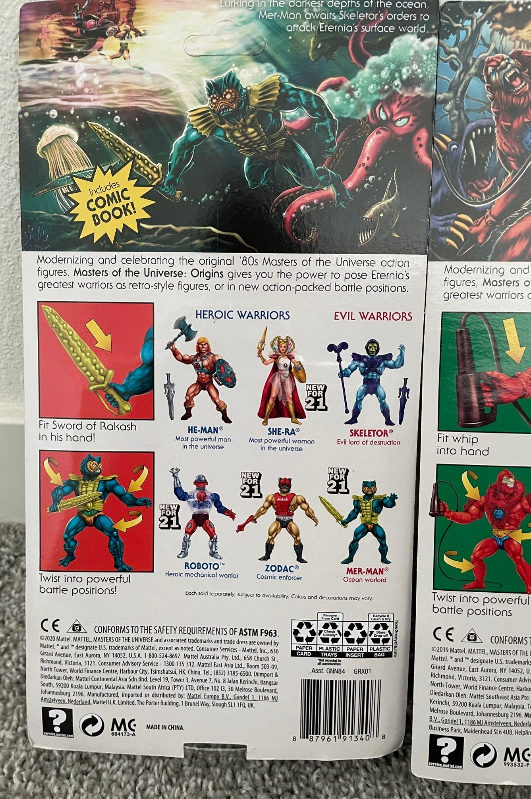 Masters of the Universe Origins Mer-Man Beast Man Evil-Lyn Trap Jaw Ninjor