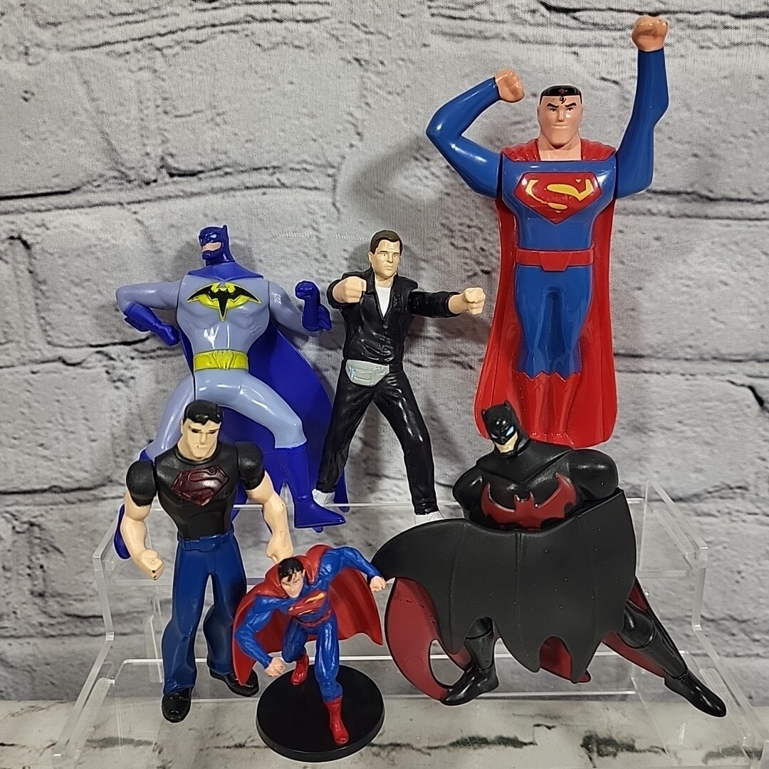 Superman Batman Action Figure Lot Comic Book Heroes McDonald&rsquo;s Toys