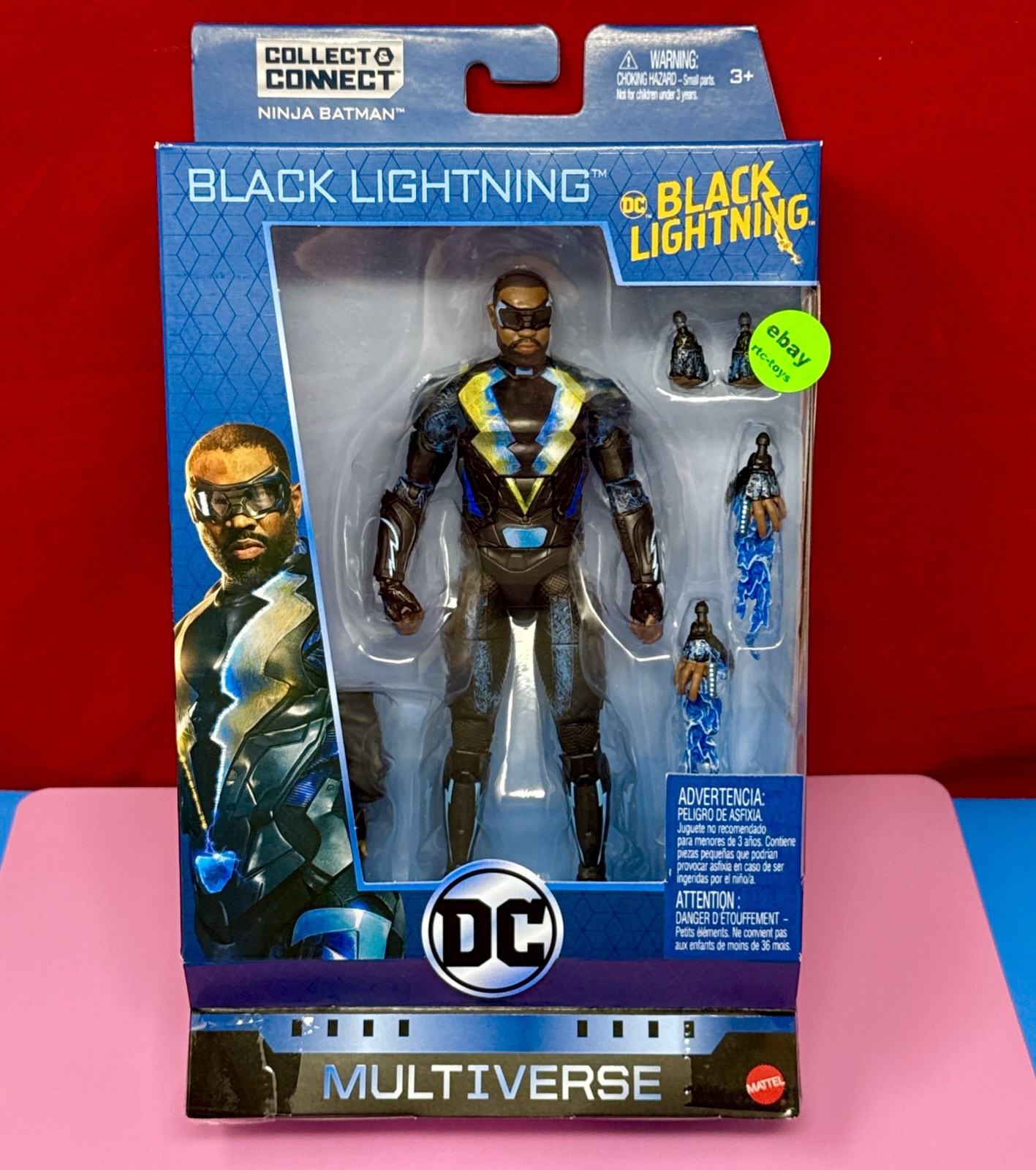 Mattel DC Multiverse BLACK LIGHTNING Connect Ninja Batman 6&Prime; Action Figure GDX10