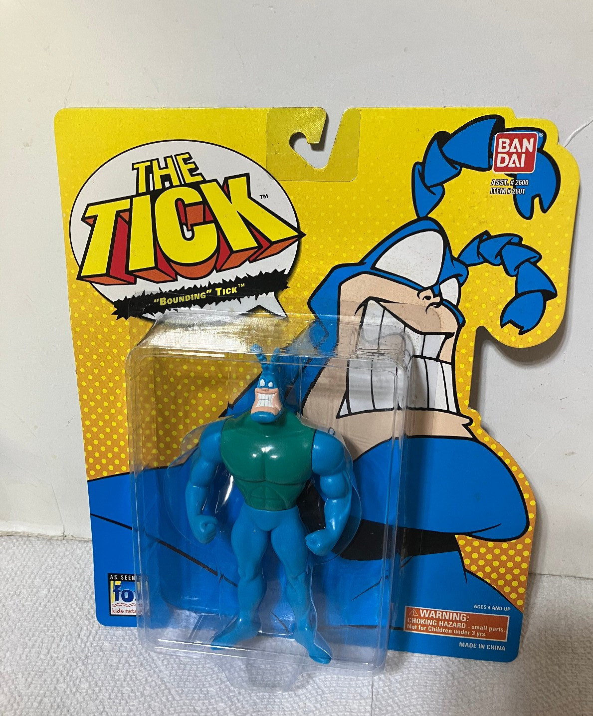 The Tick « Bounding » Tick Action Figure Bandai 1994 Vintage New Sealed