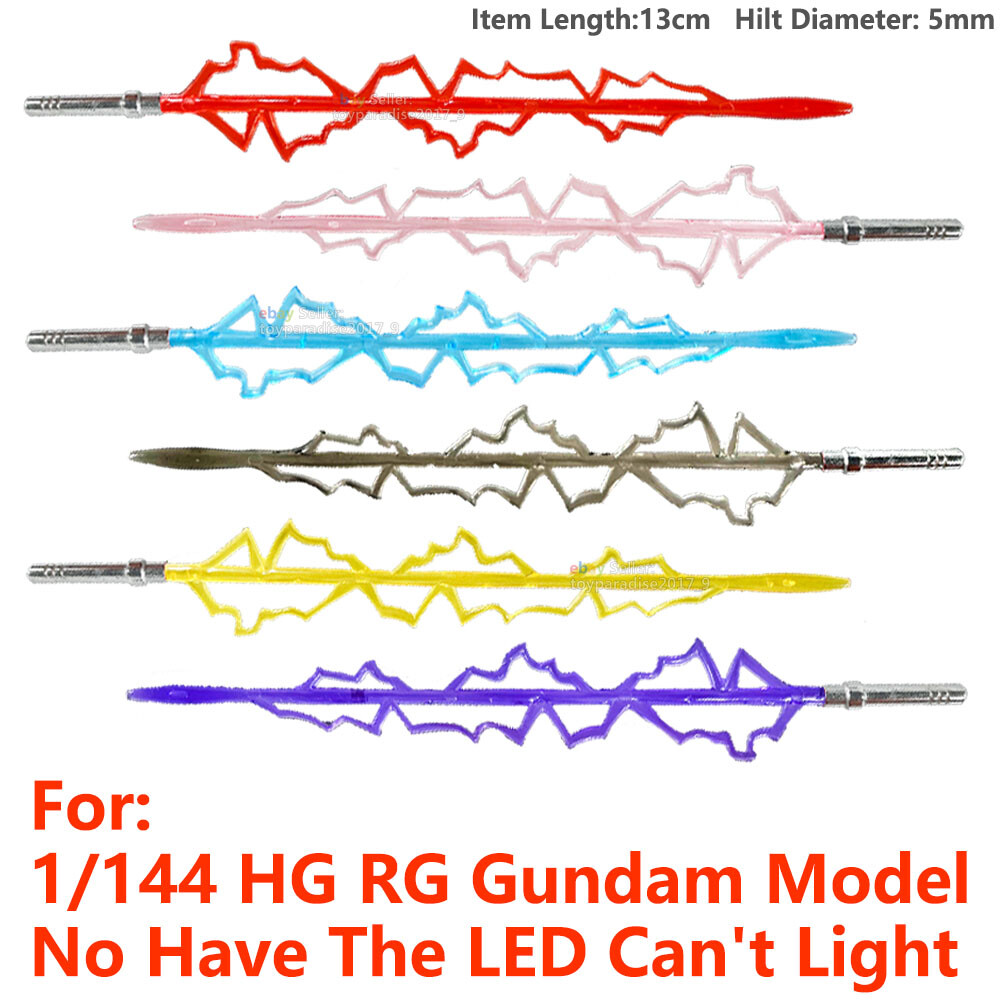 For 1/144 RG HG Gundam Model Beam Saber Lightsaber Light Sword Blade NO LED Set